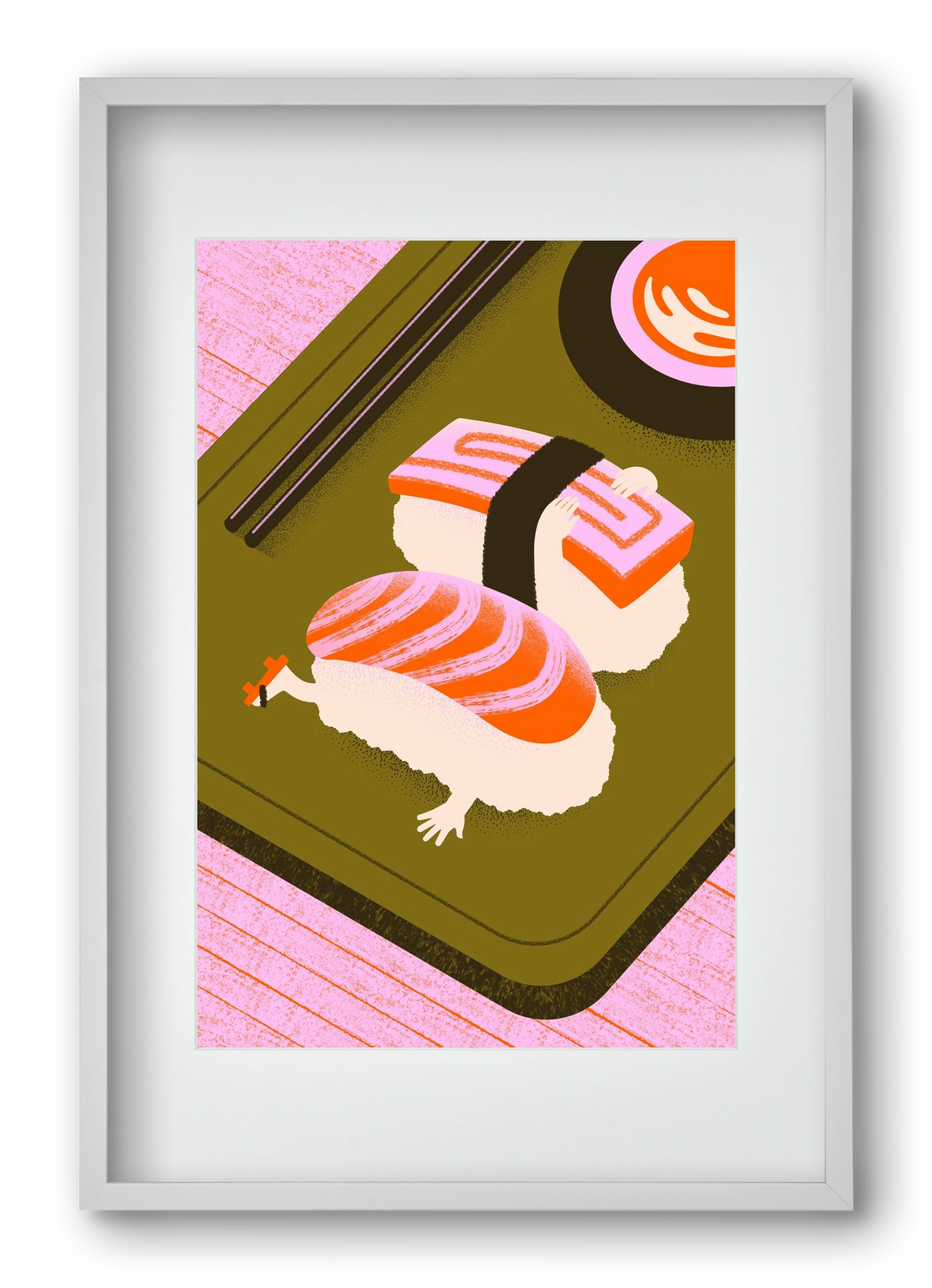 Two Nigiris, two moods, 40x60 cm (30x45 cm), Fehér keret, paszpartuval