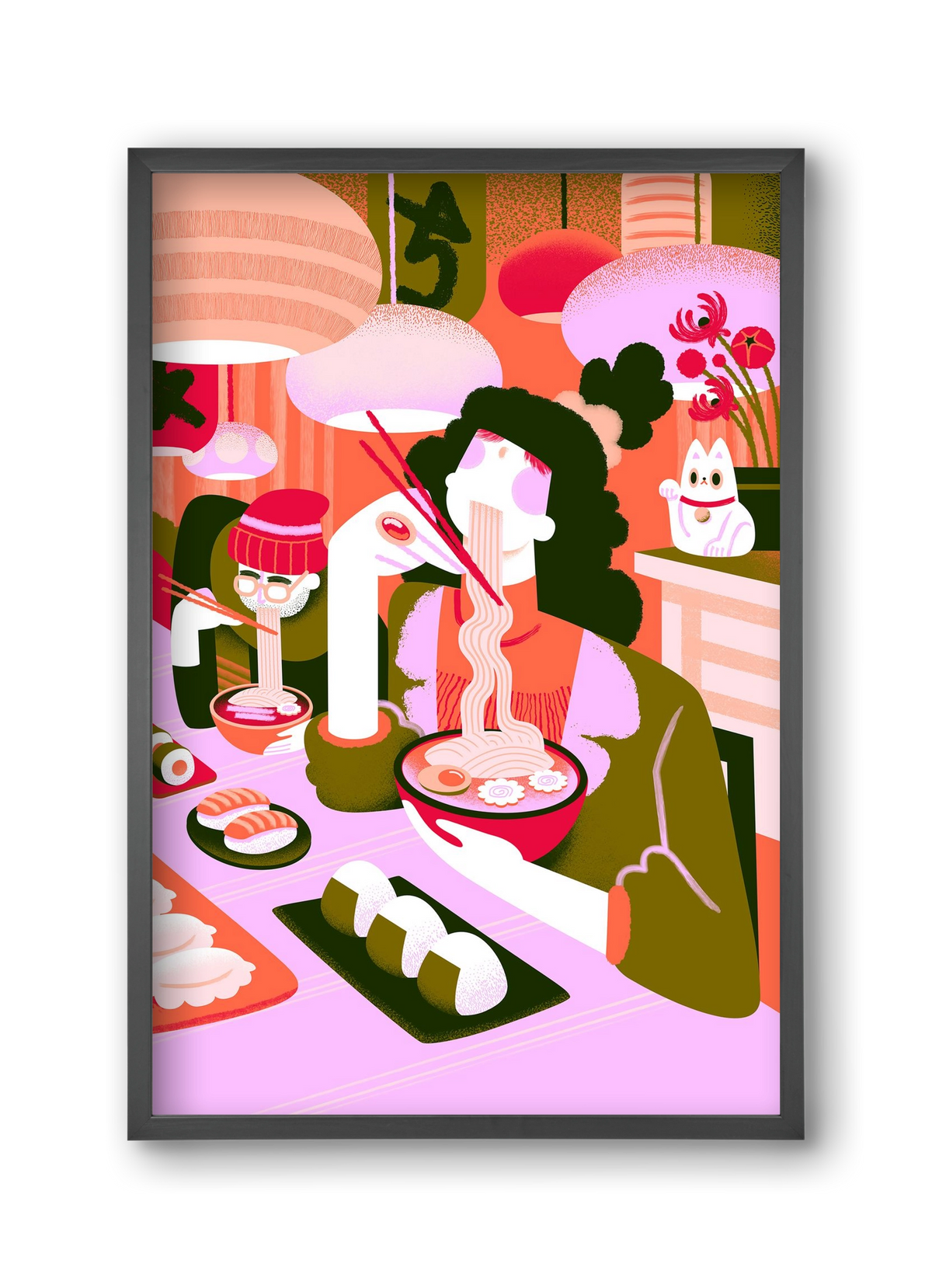 Ramen love, 30x45 cm (30x45 cm), Fekete keret