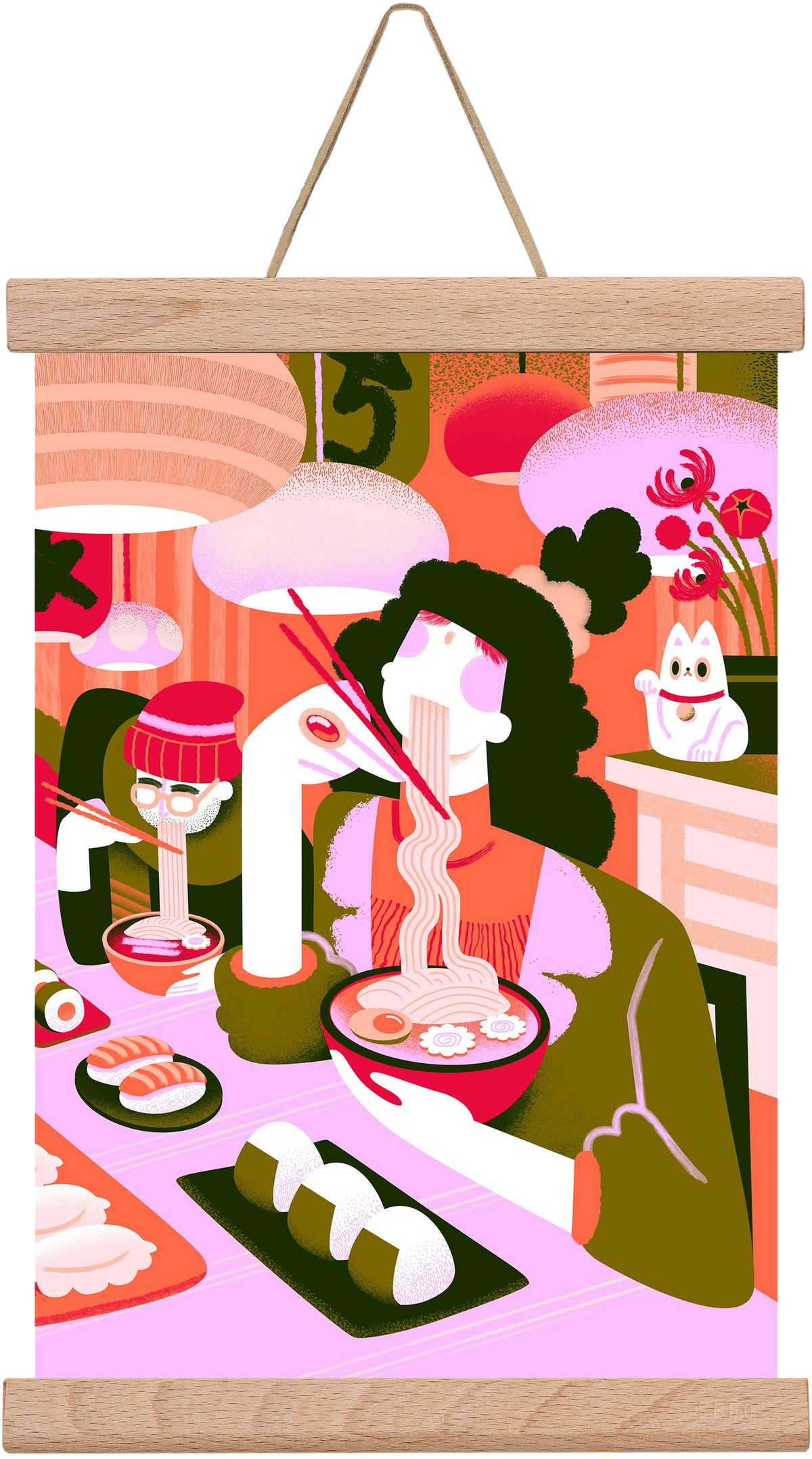 Ramen love, 20x30 cm (20x30 cm), Tölgy akasztó