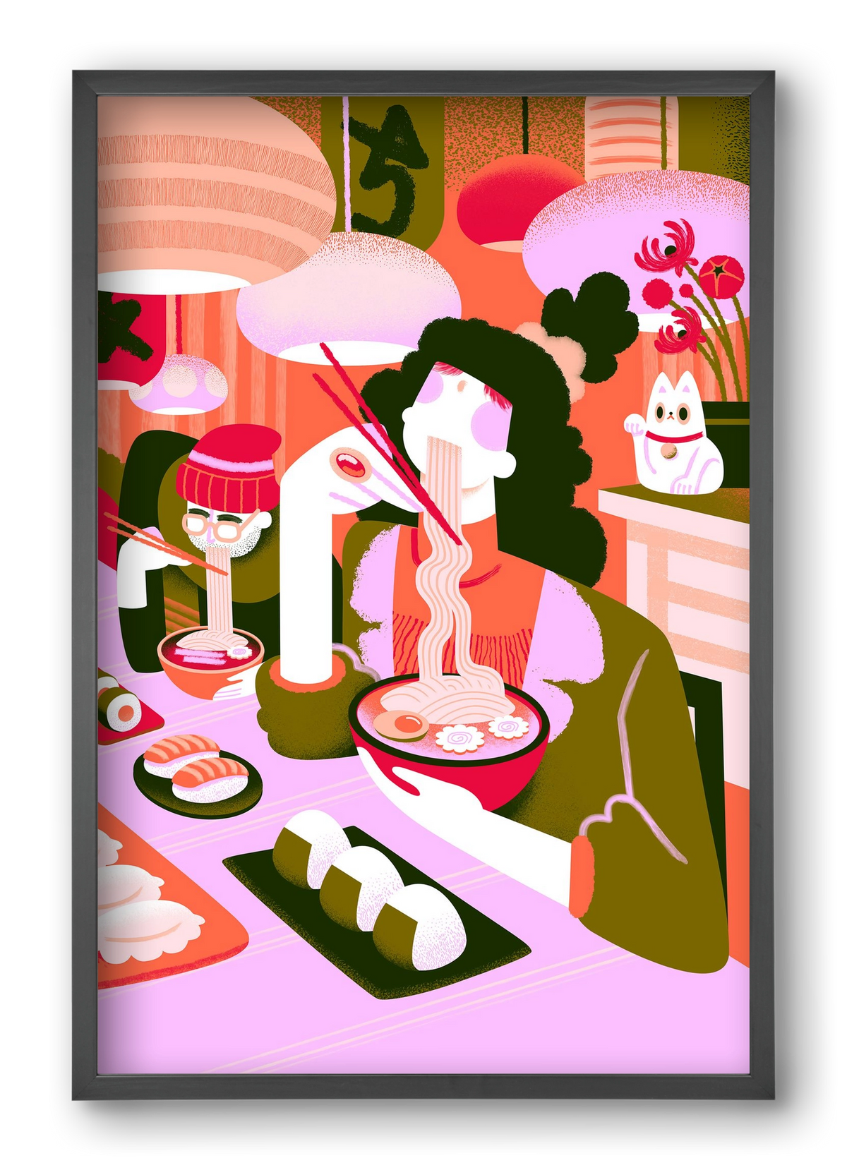 Ramen love, 40x60 cm (40x60 cm), Fekete keret