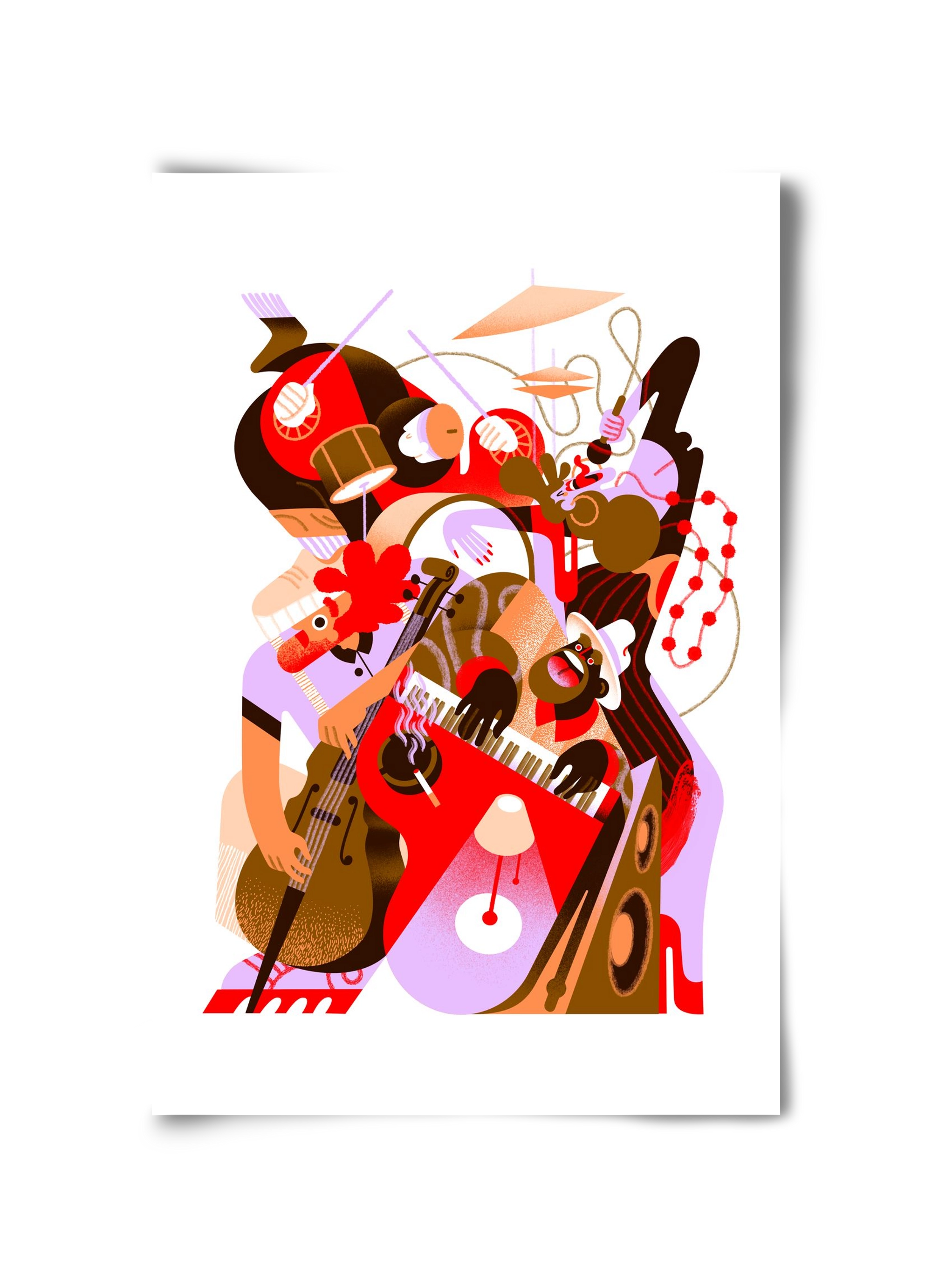 Jazzband, 30x45 cm, Keret nélkül