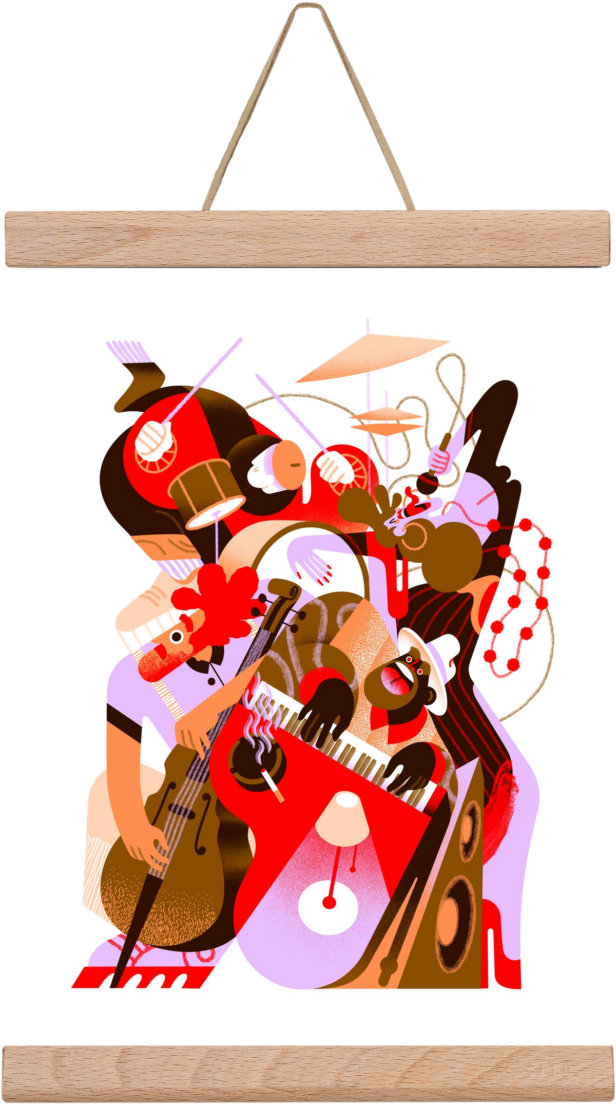 Jazzband, 20x30 cm (20x30 cm), Tölgy akasztó