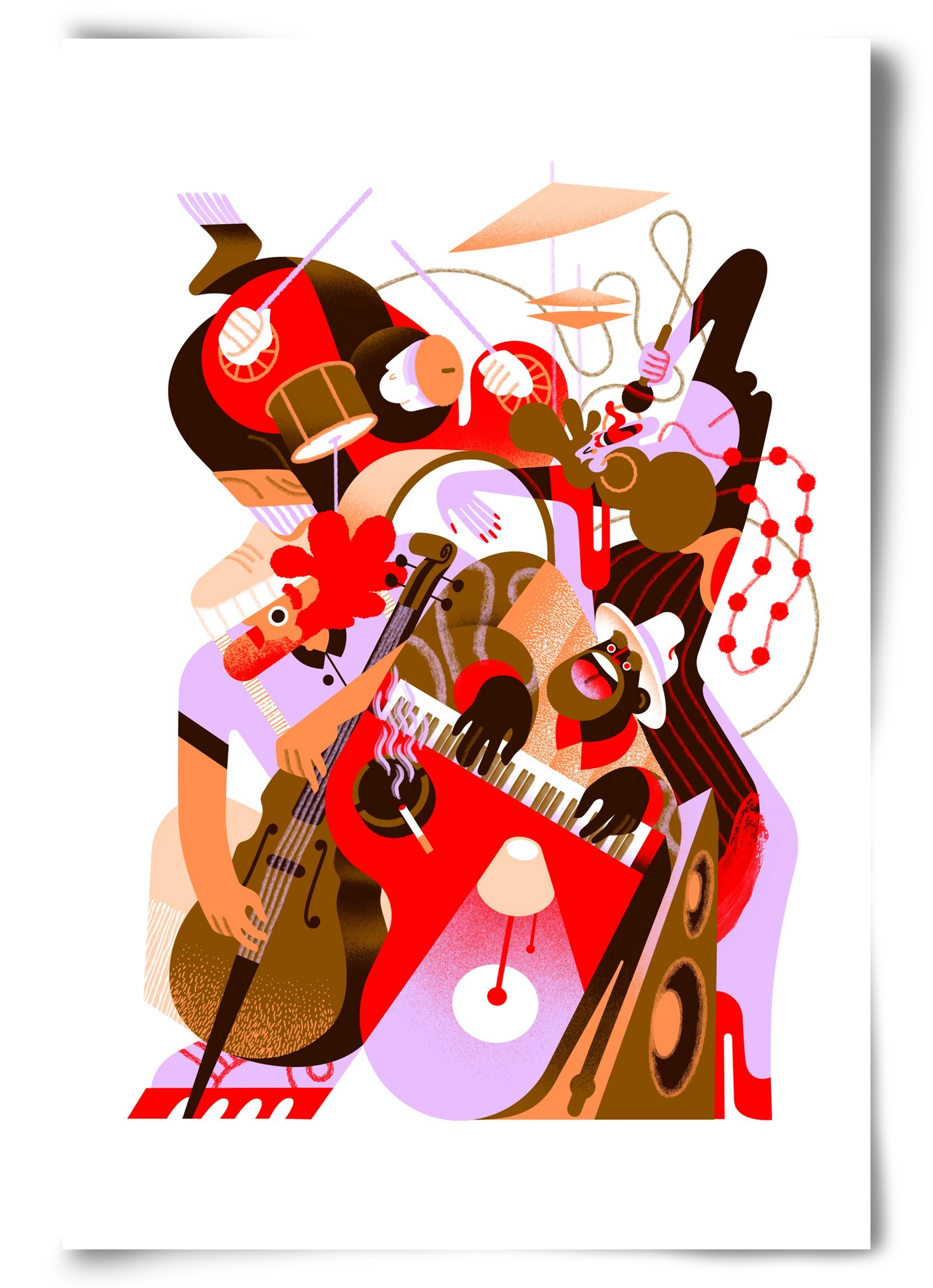 Jazzband, 60x90 cm, Keret nélkül