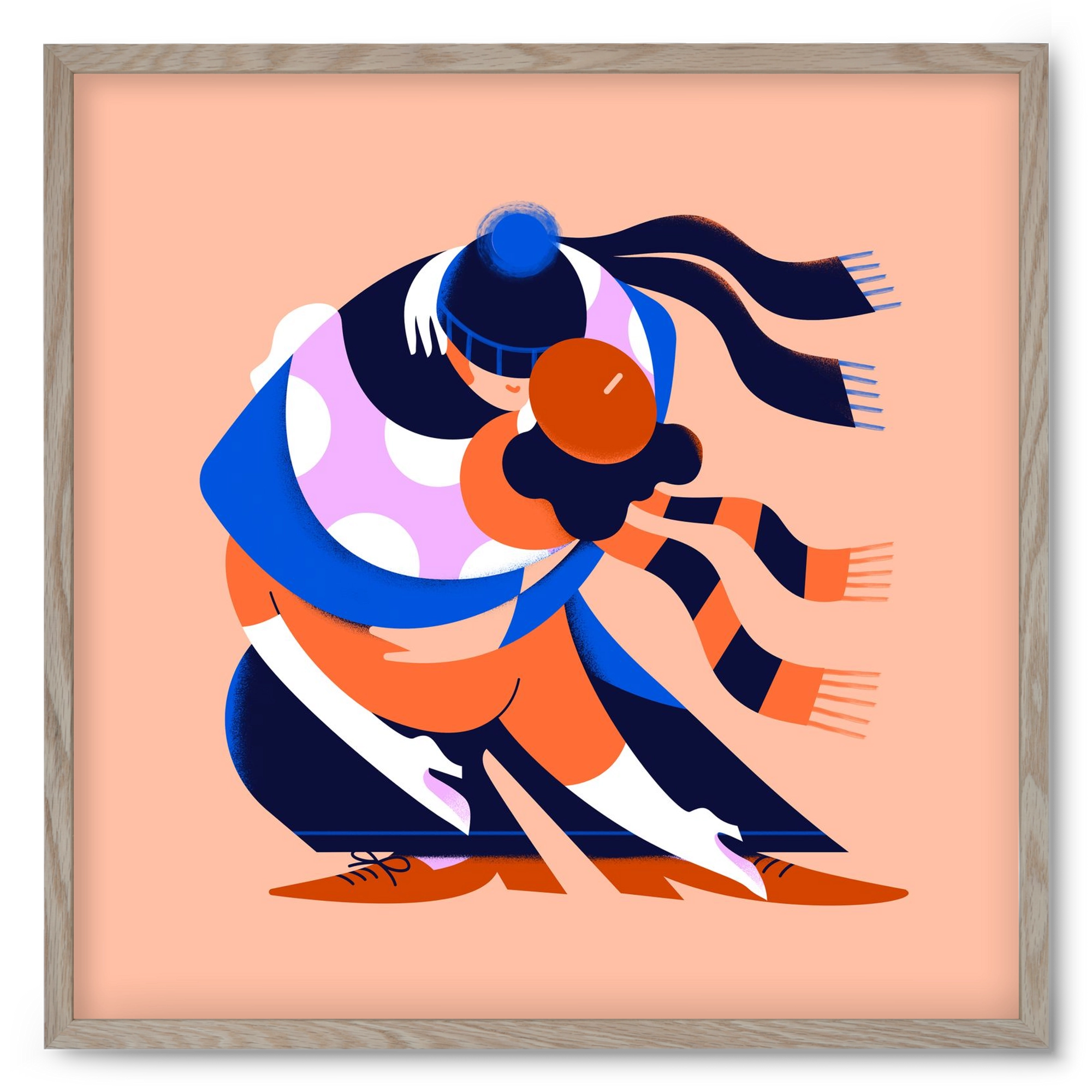 Winterdance, 50x50 cm (50x50 cm), Tölgy keret