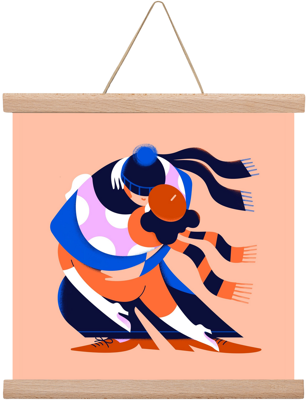 Winterdance, 30x30 cm (30x30 cm), Tölgy akasztó