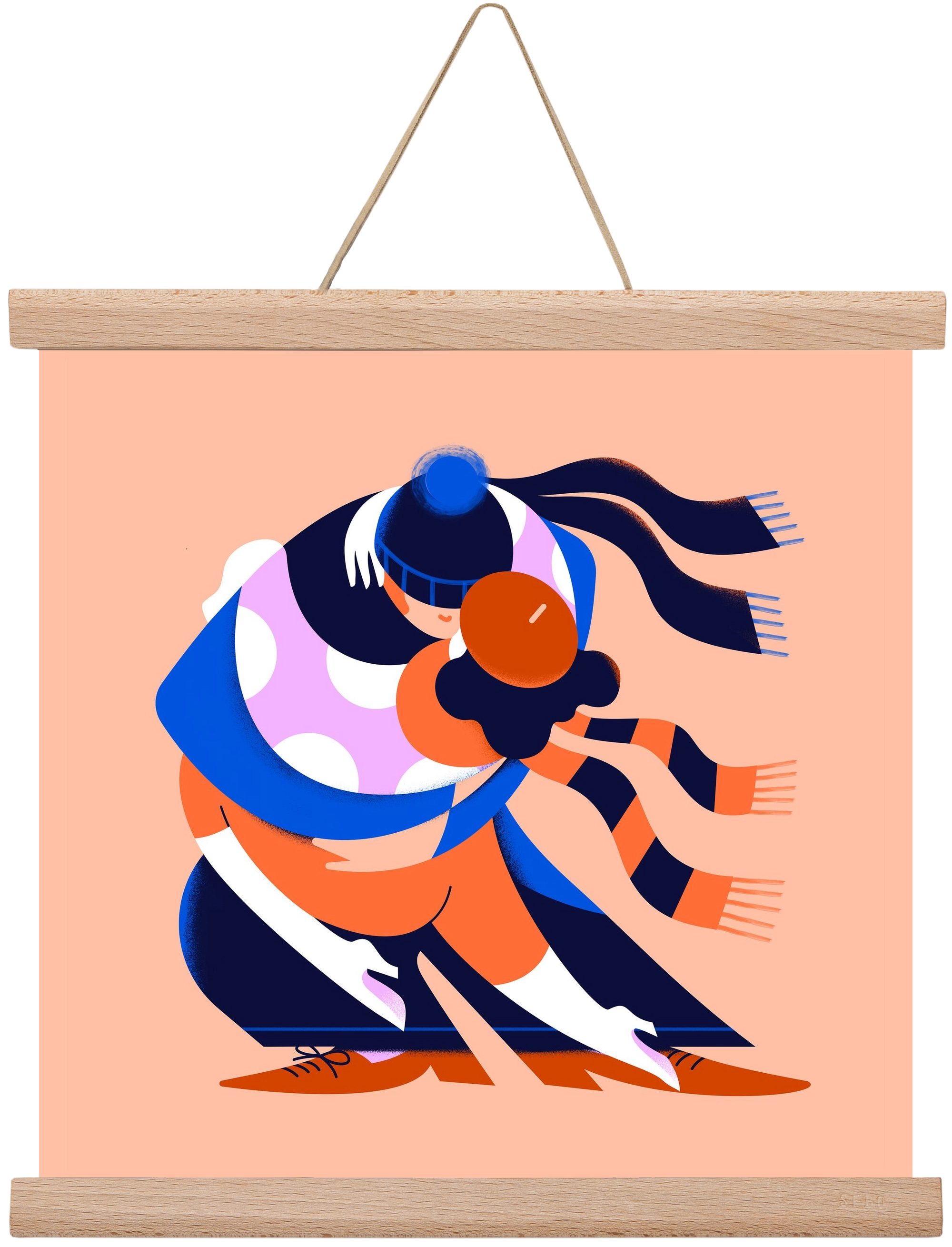 Winterdance, 30x30 cm (30x30 cm), Tölgy akasztó