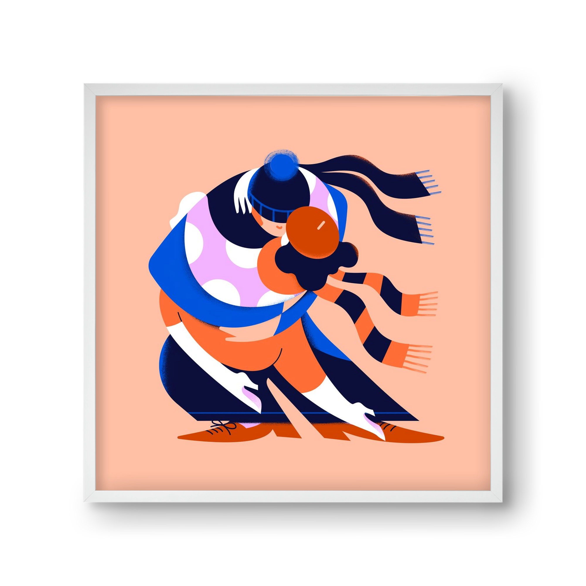 Winterdance, 30x30 cm (30x30 cm), Fehér keret