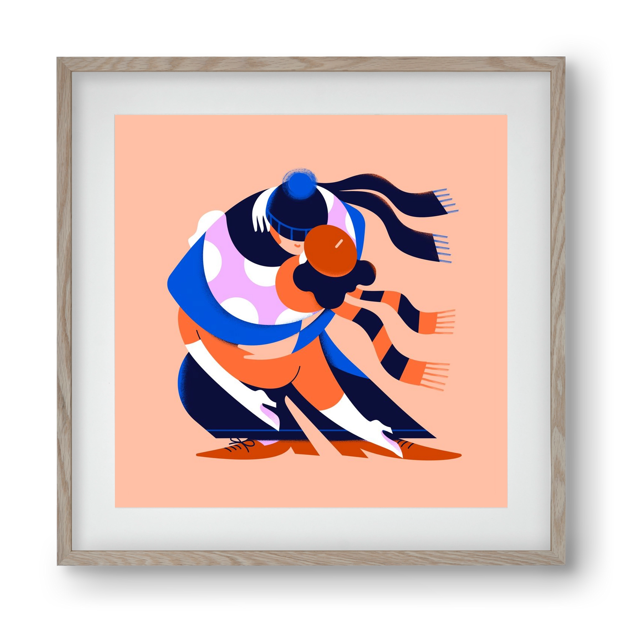 Winterdance, 40x40 cm (30x30 cm), Tölgy keret, paszpartuval