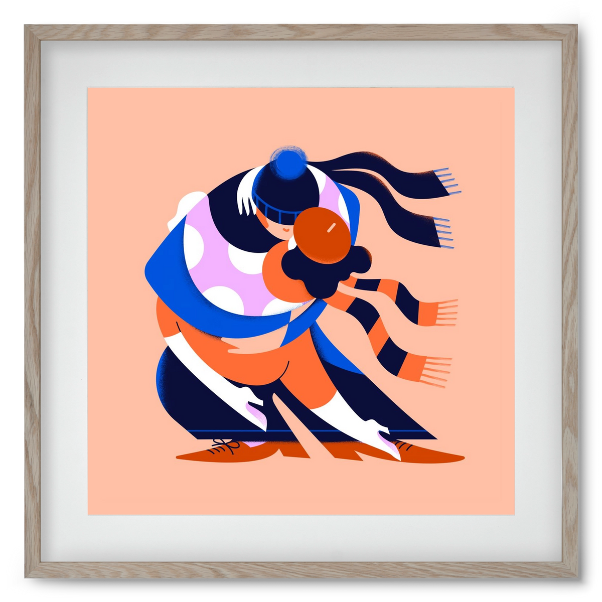 Winterdance, 50x50 cm (40x40 cm), Tölgy keret, paszpartuval