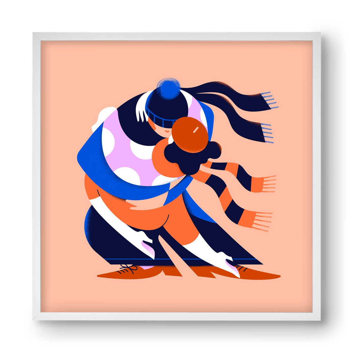 Winterdance, 40x40 cm (40x40 cm), Fehér keret