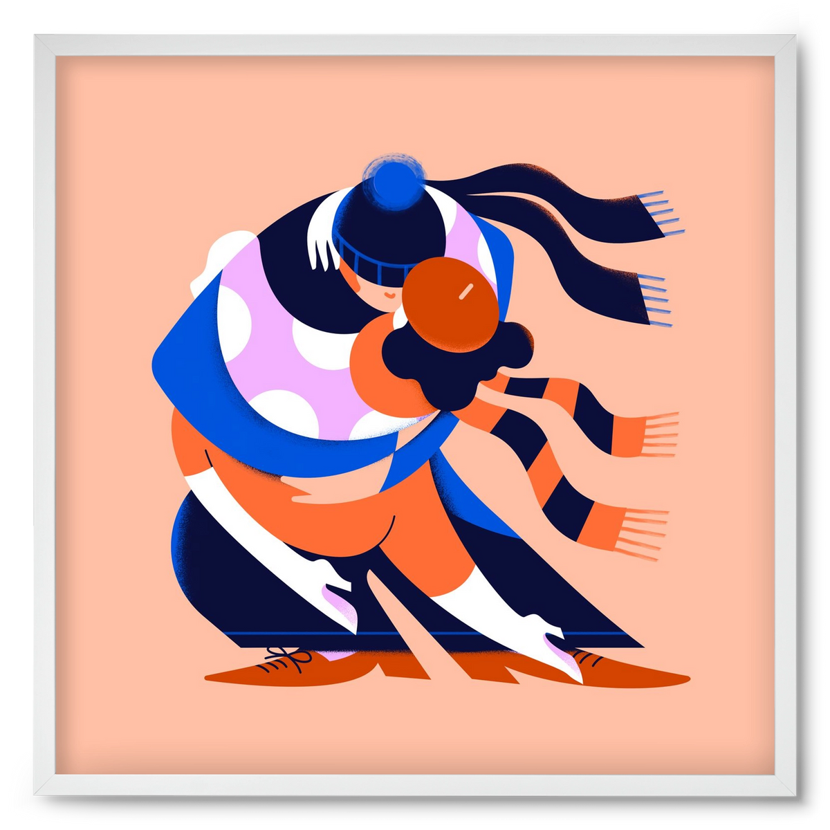 Winterdance, 50x50 cm (50x50 cm), Fehér keret