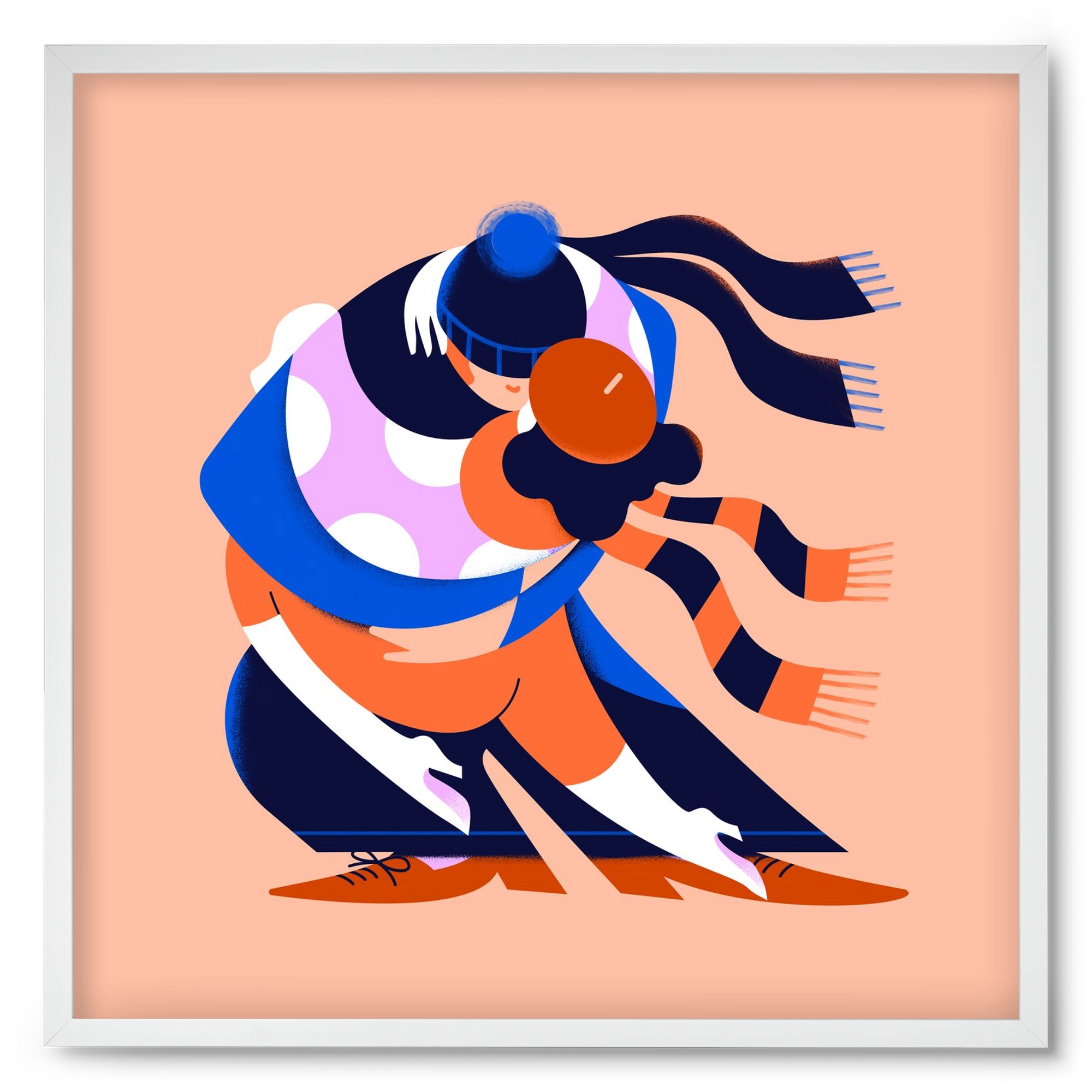 Winterdance, 50x50 cm (50x50 cm), Fehér keret