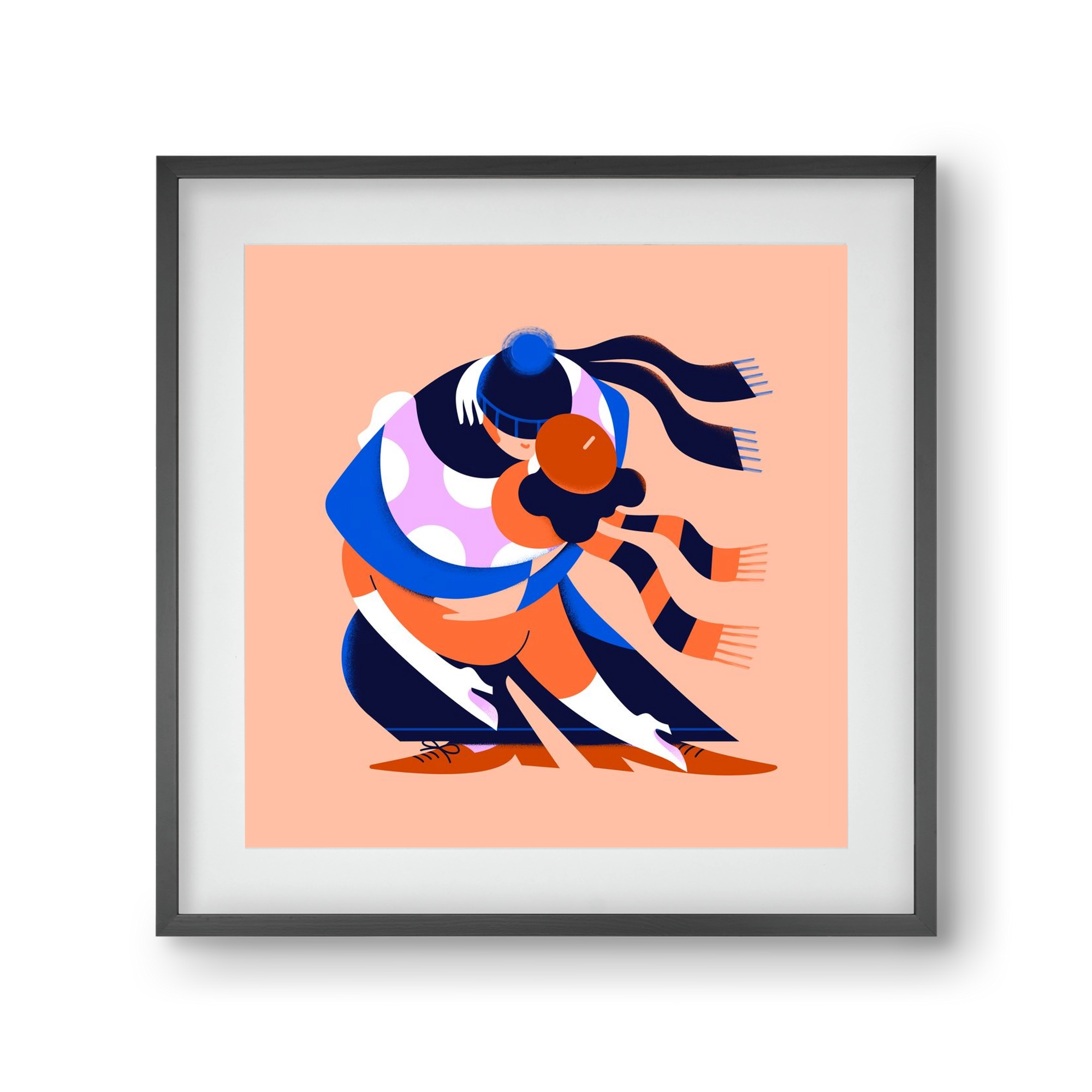 Winterdance, 30x30 cm (20x20 cm), Fekete keret, paszpartuval