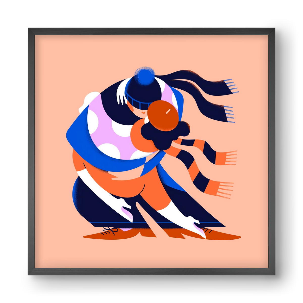 Winterdance, 40x40 cm (40x40 cm), Fekete keret