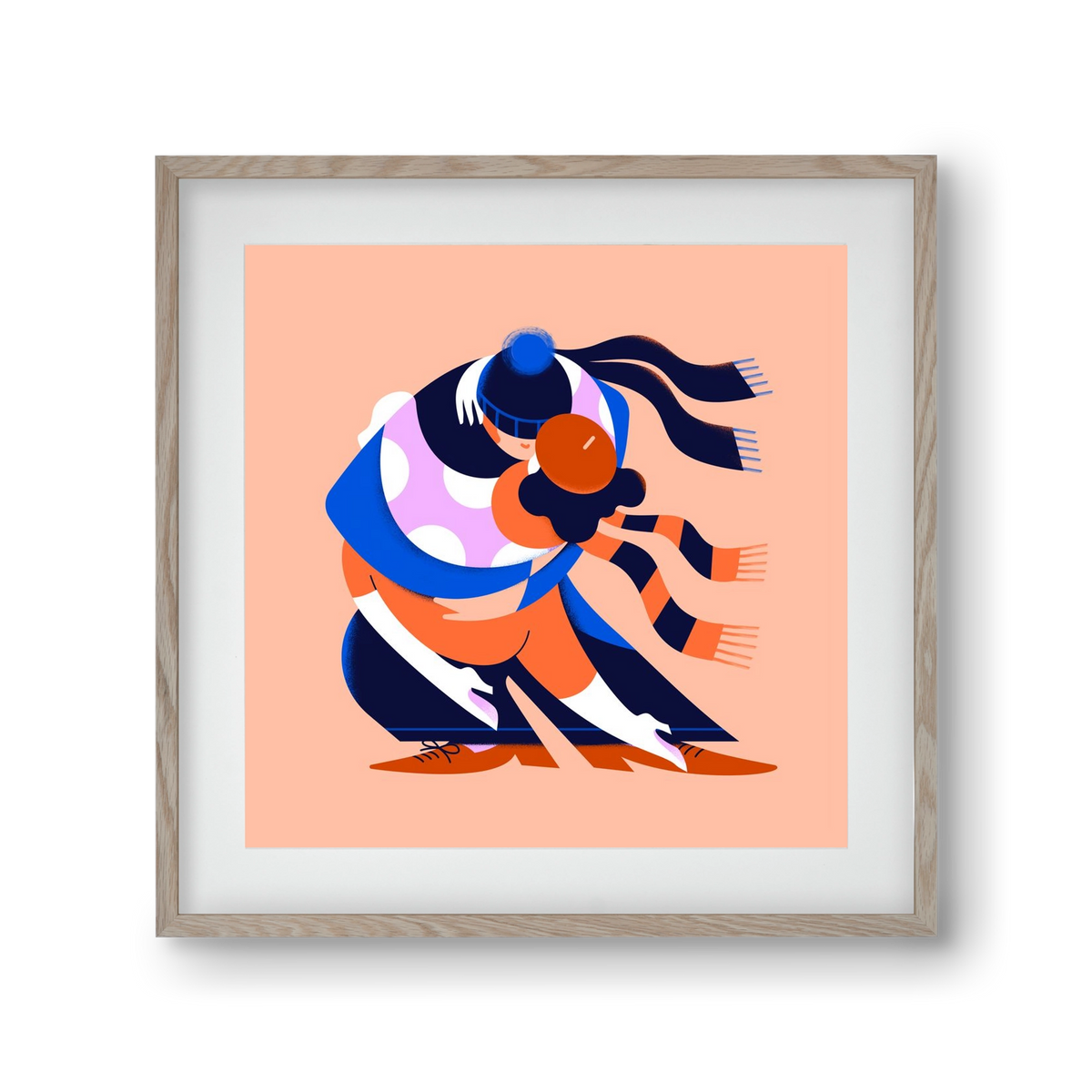 Winterdance, 30x30 cm (20x20 cm), Tölgy keret, paszpartuval