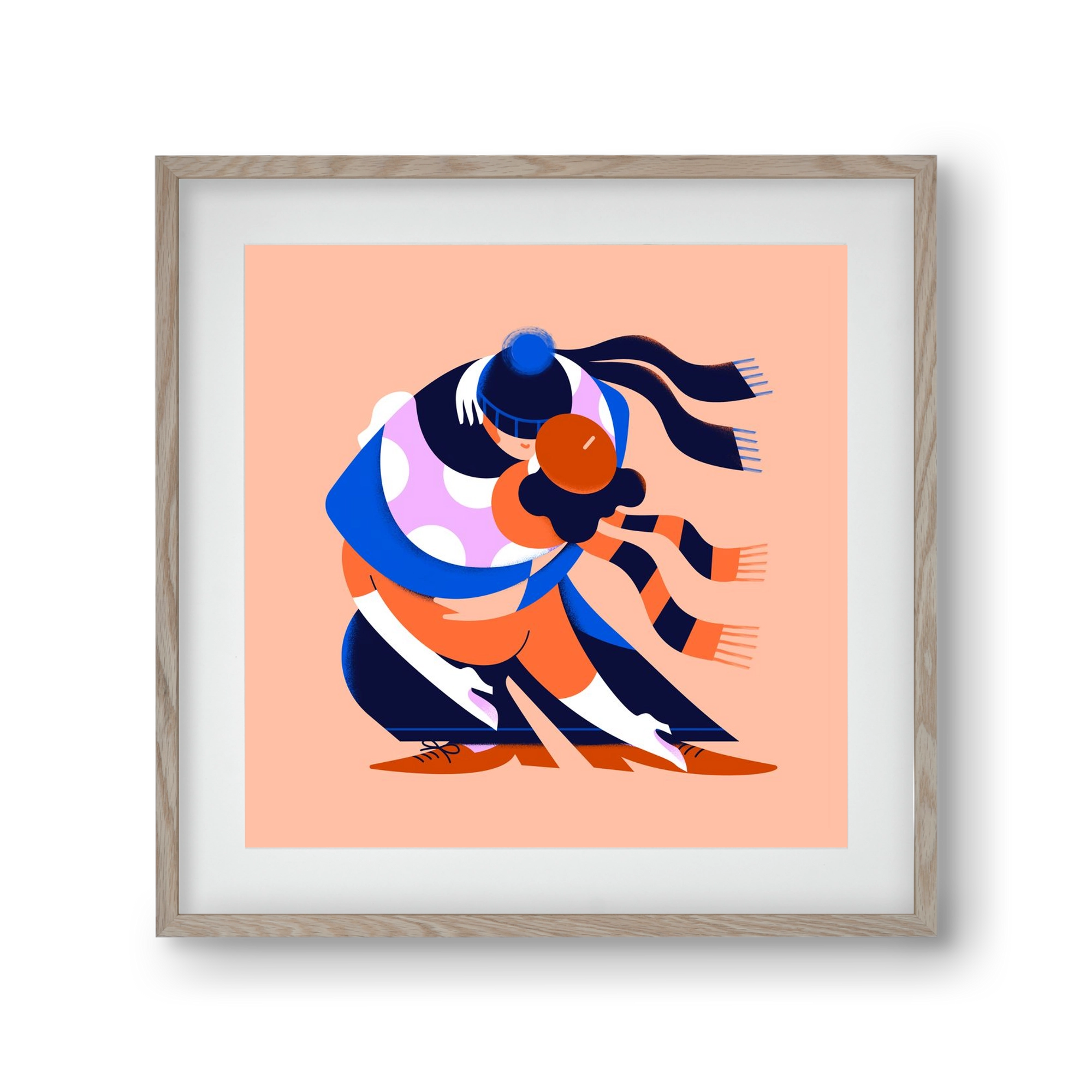 Winterdance, 30x30 cm (20x20 cm), Tölgy keret, paszpartuval