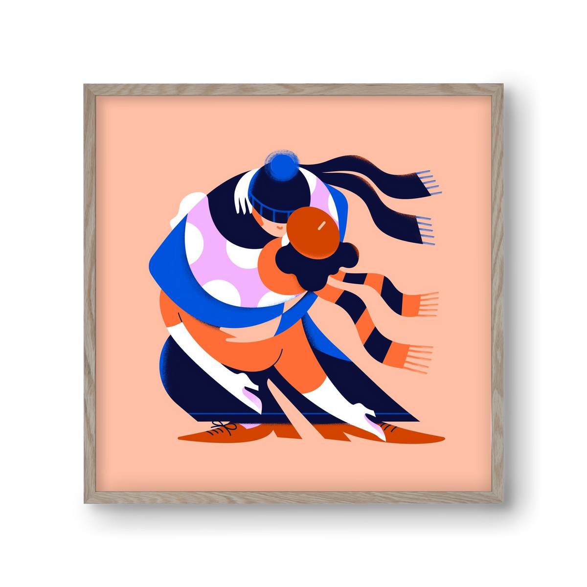 Winterdance, 30x30 cm (30x30 cm), Tölgy keret