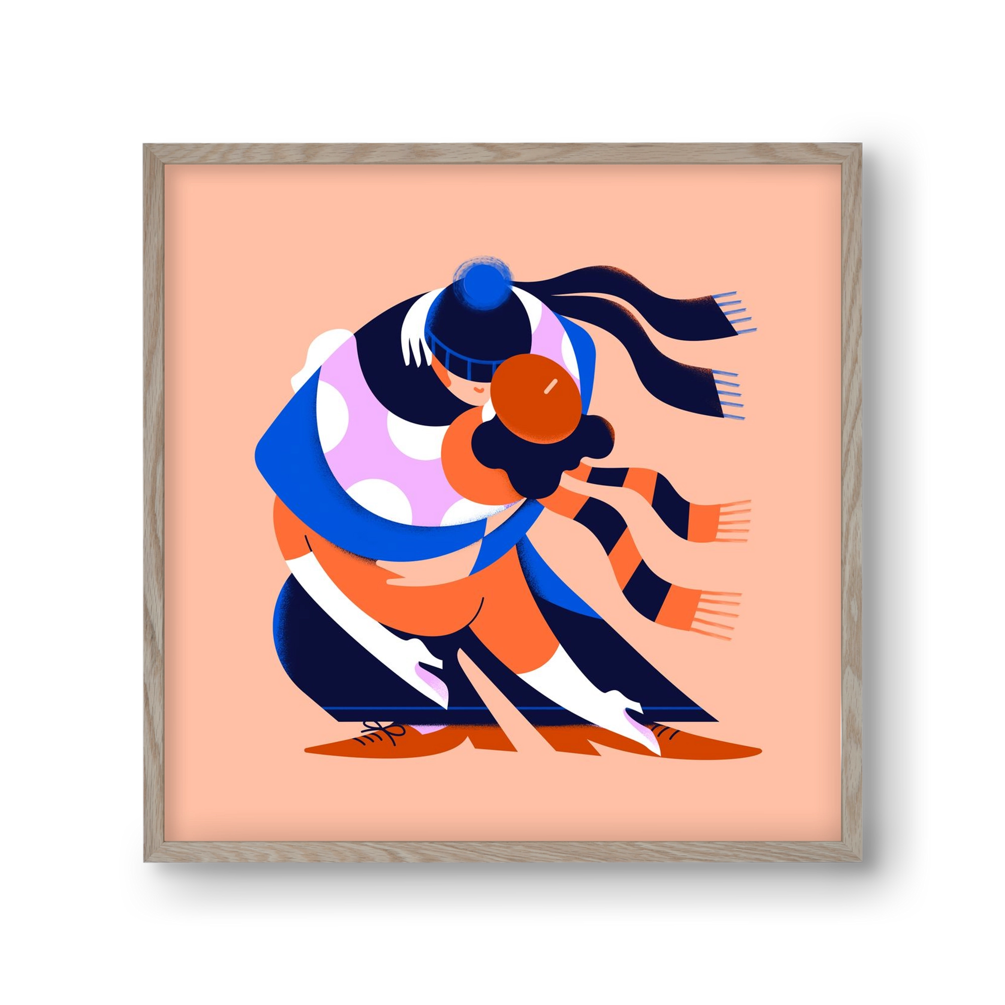 Winterdance, 30x30 cm (30x30 cm), Tölgy keret