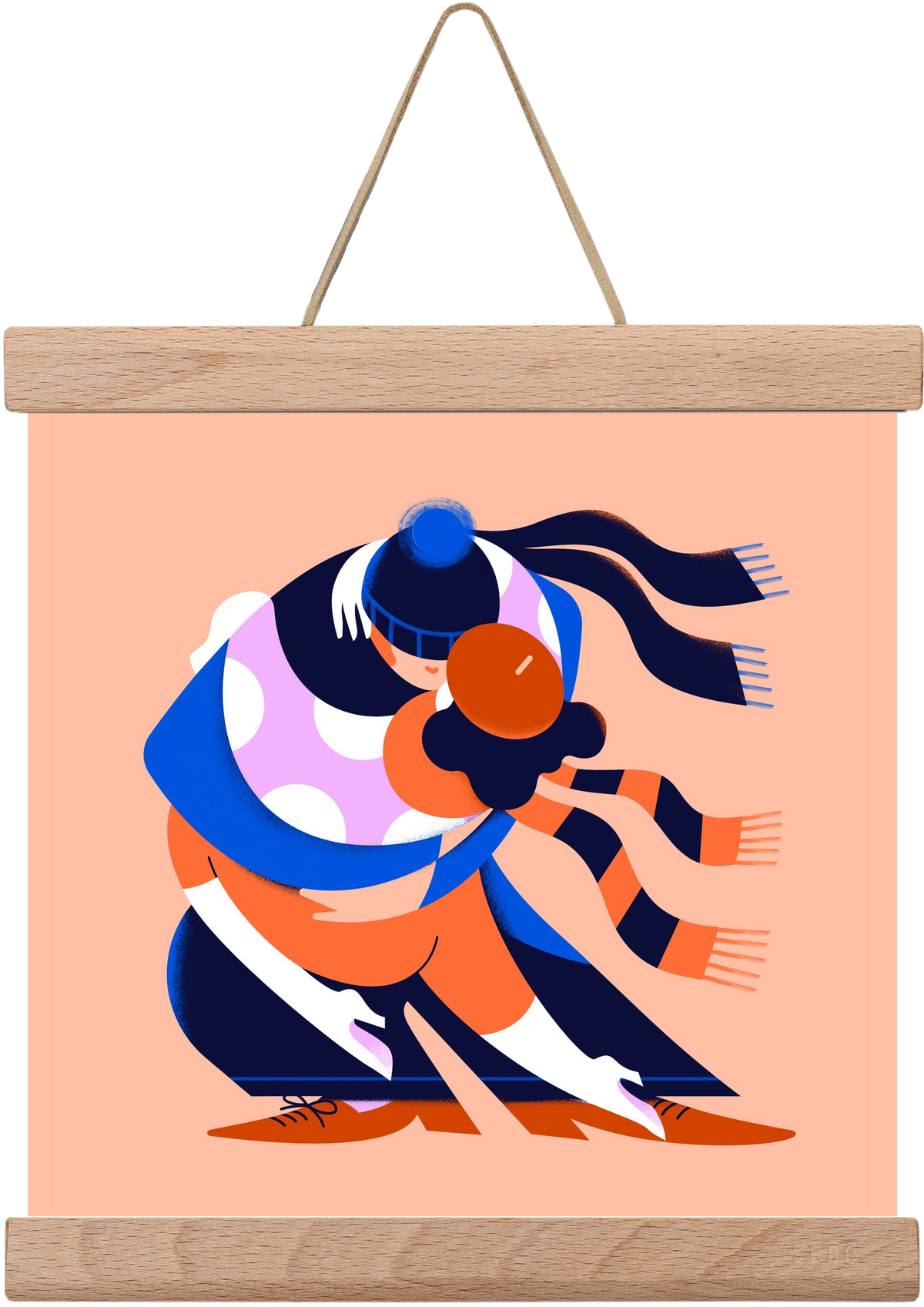 Winterdance, 20x20 cm (20x20 cm), Tölgy akasztó