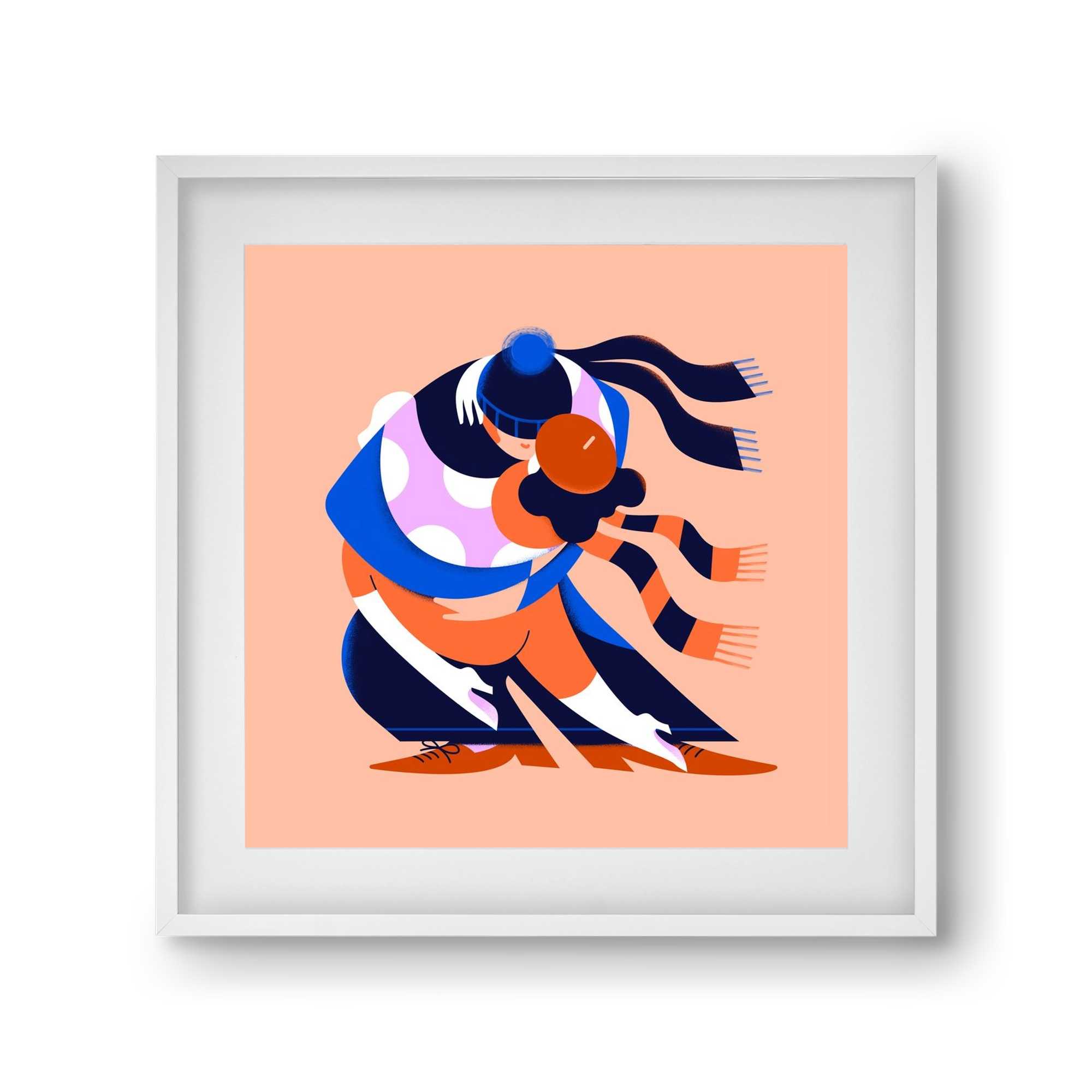 Winterdance, 30x30 cm (20x20 cm), Fehér keret, paszpartuval