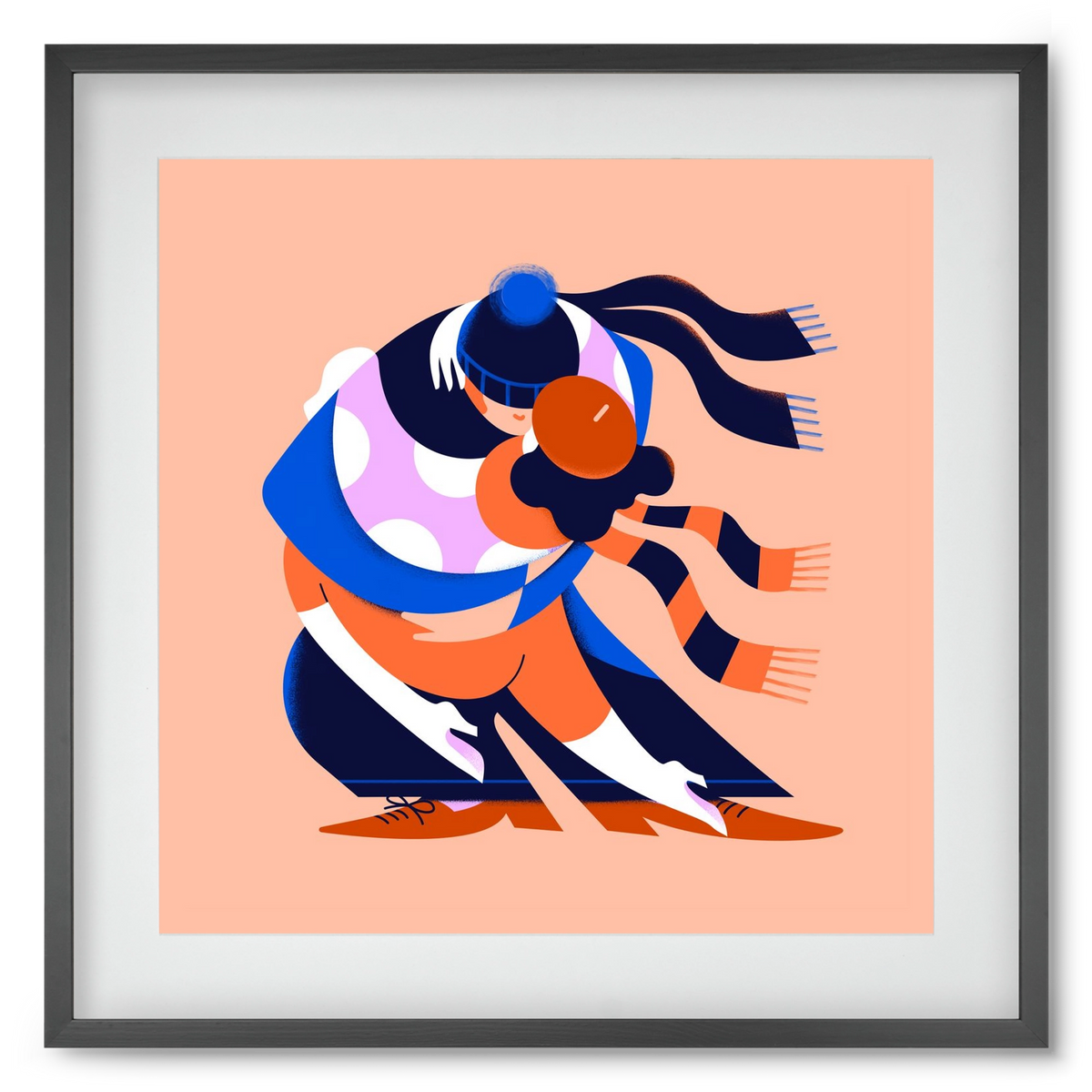 Winterdance, 50x50 cm (40x40 cm), Fekete keret, paszpartuval