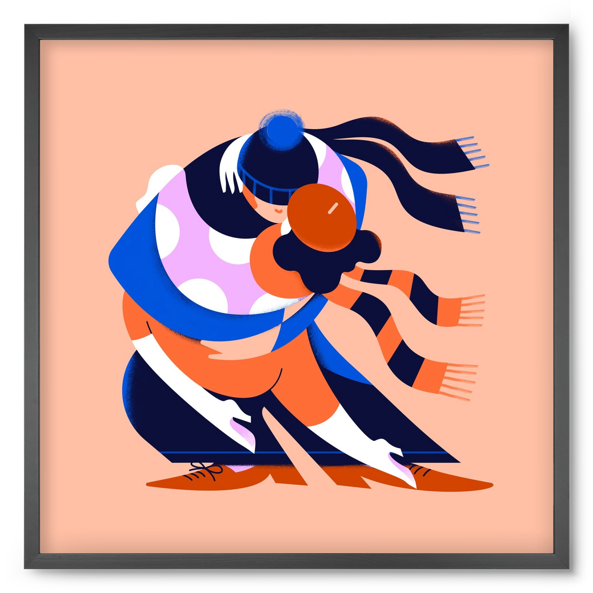 Winterdance, 50x50 cm (50x50 cm), Fekete keret