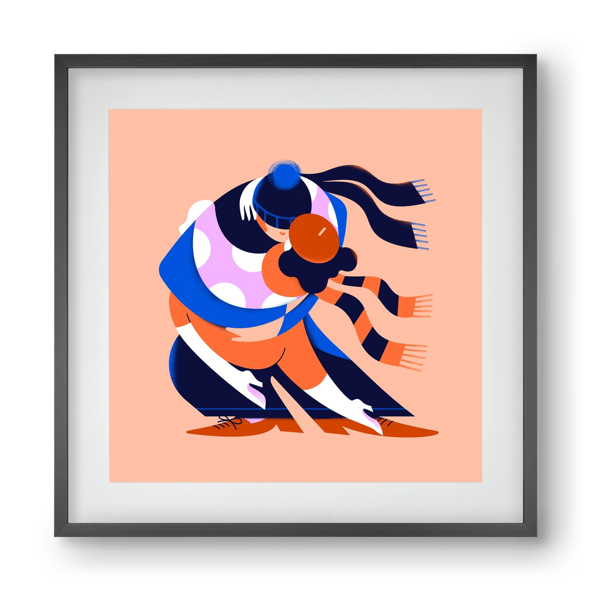 Winterdance, 40x40 cm (30x30 cm), Fekete keret, paszpartuval