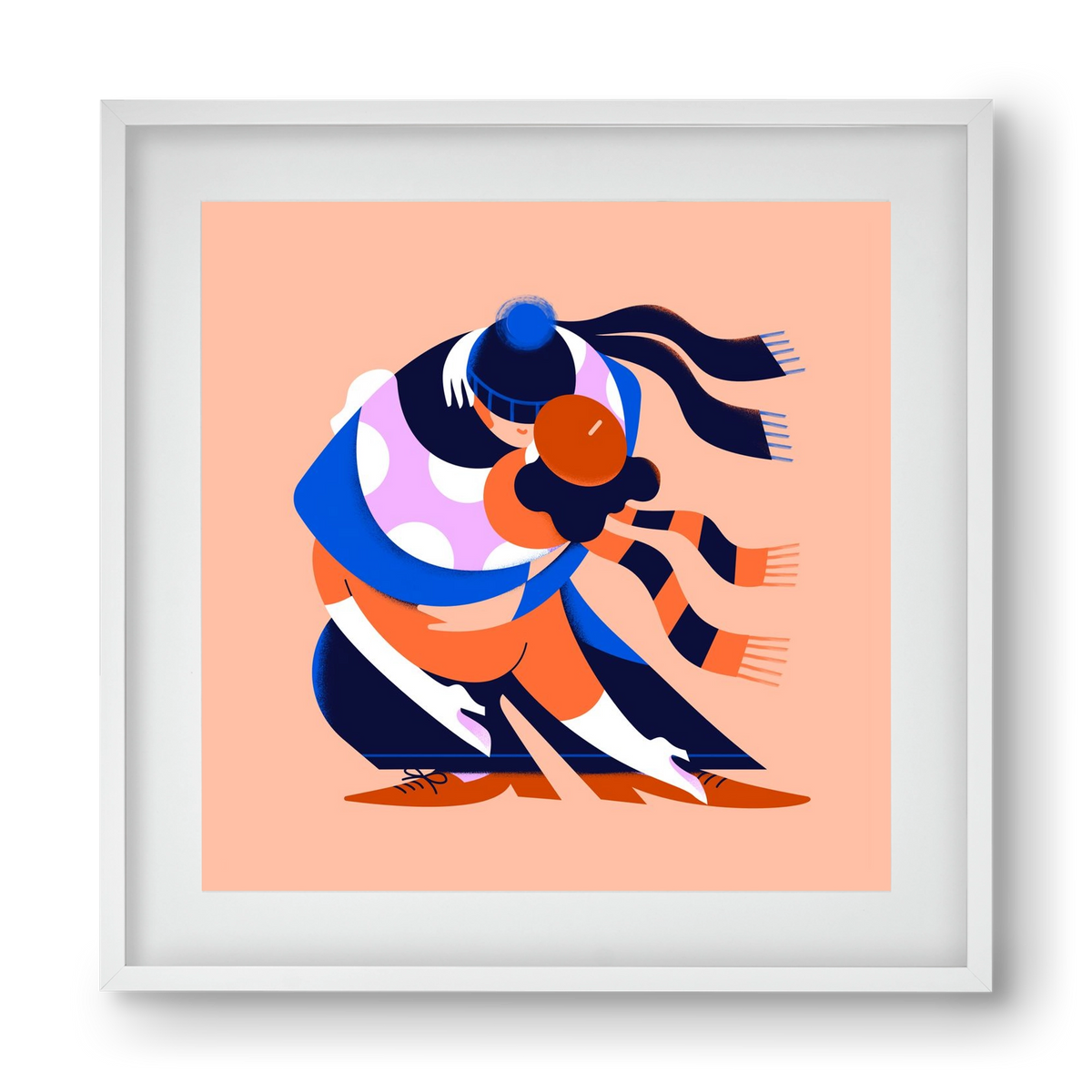 Winterdance, 40x40 cm (30x30 cm), Fehér keret, paszpartuval