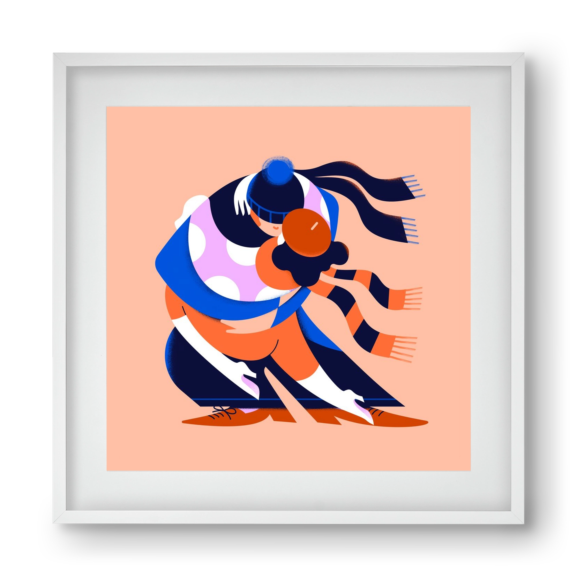 Winterdance, 40x40 cm (30x30 cm), Fehér keret, paszpartuval