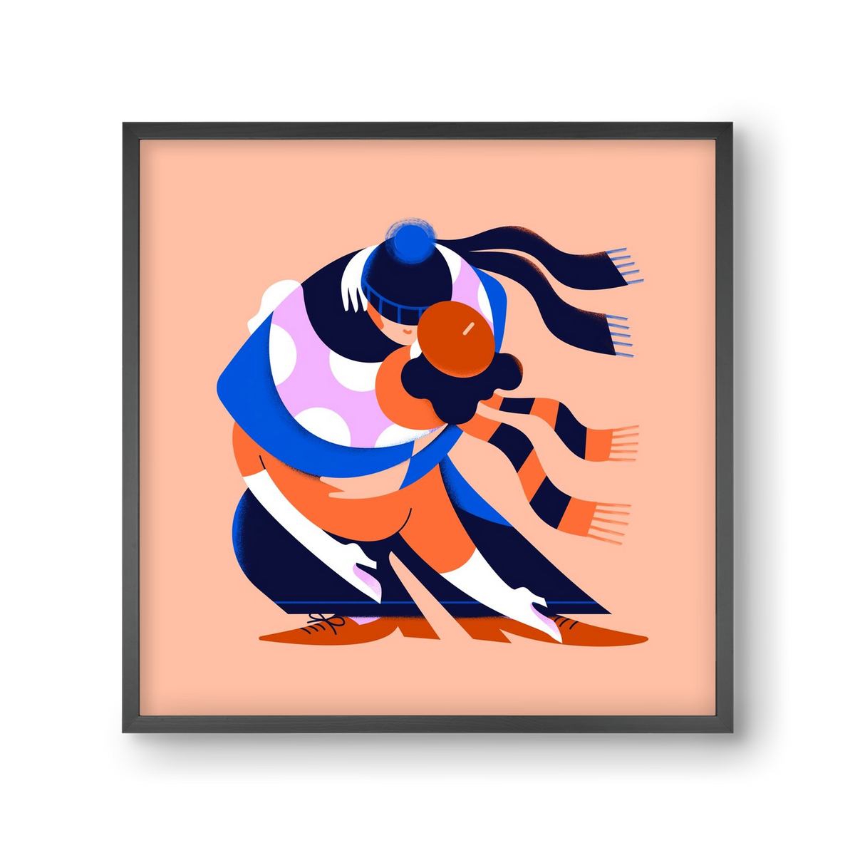 Winterdance, 30x30 cm (30x30 cm), Fekete keret