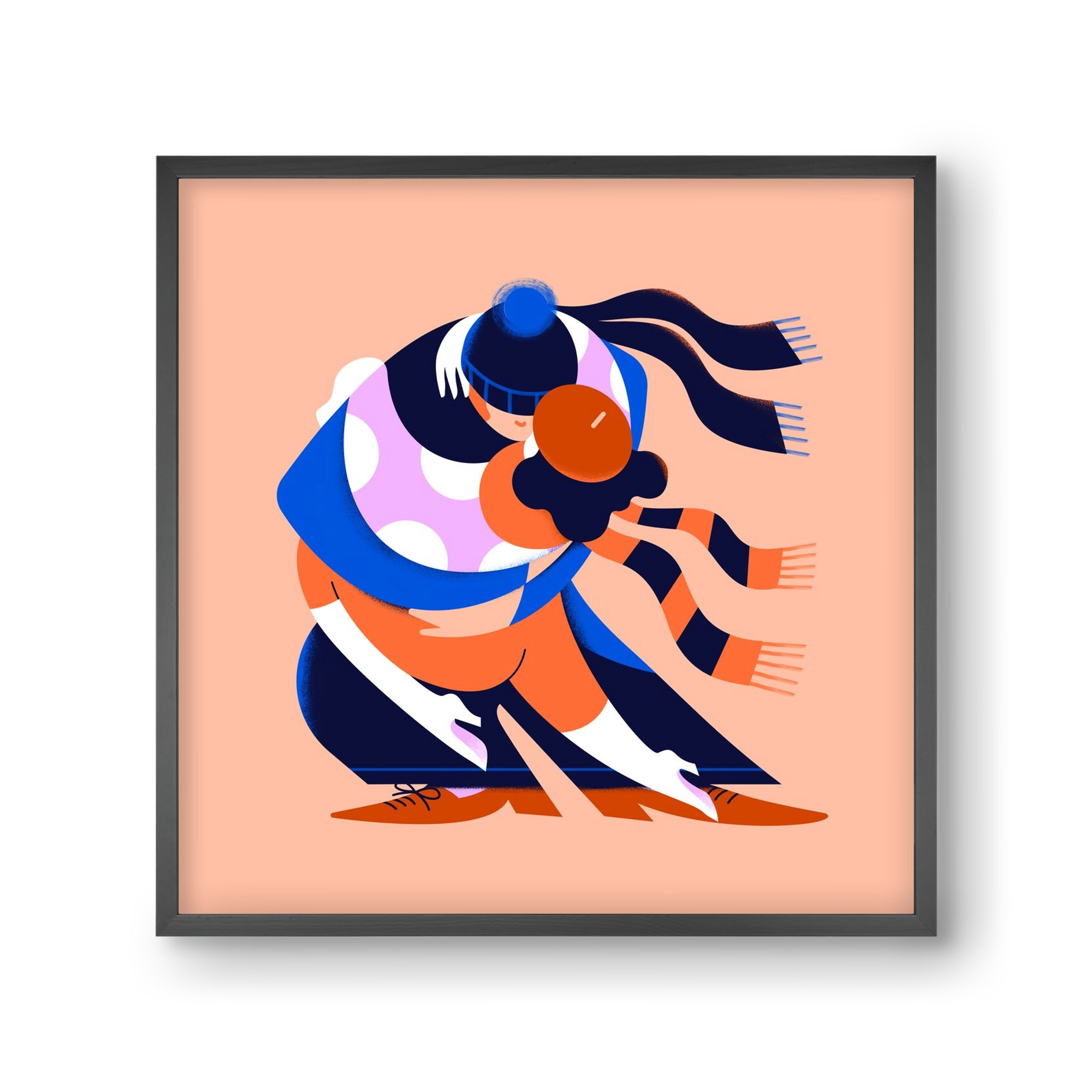 Winterdance, 30x30 cm (30x30 cm), Fekete keret