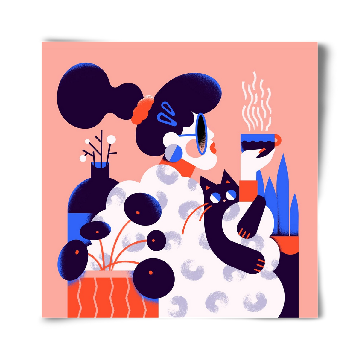 Morning coffee, 40x40 cm, Keret nélkül