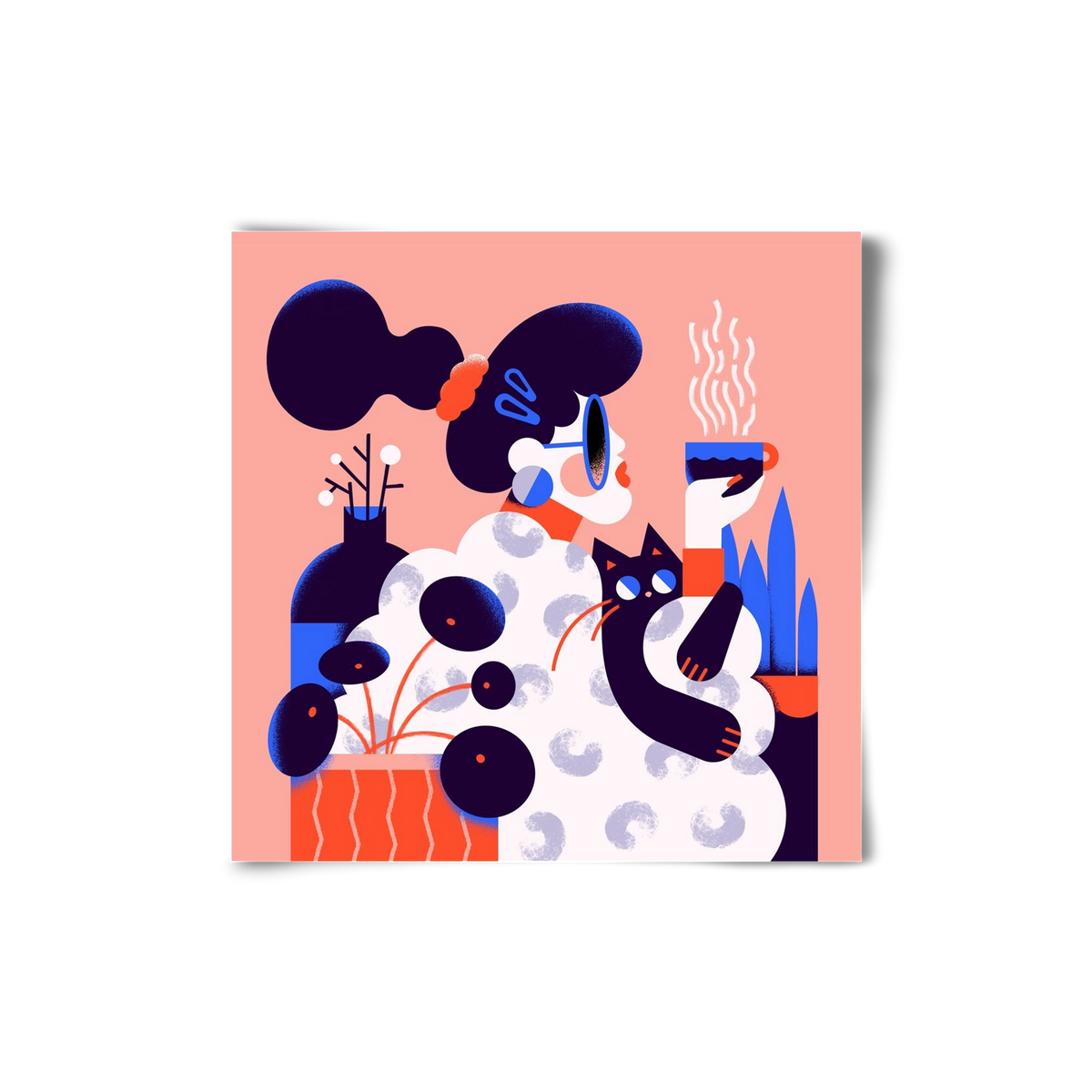 Morning coffee, 20x20 cm, Keret nélkül