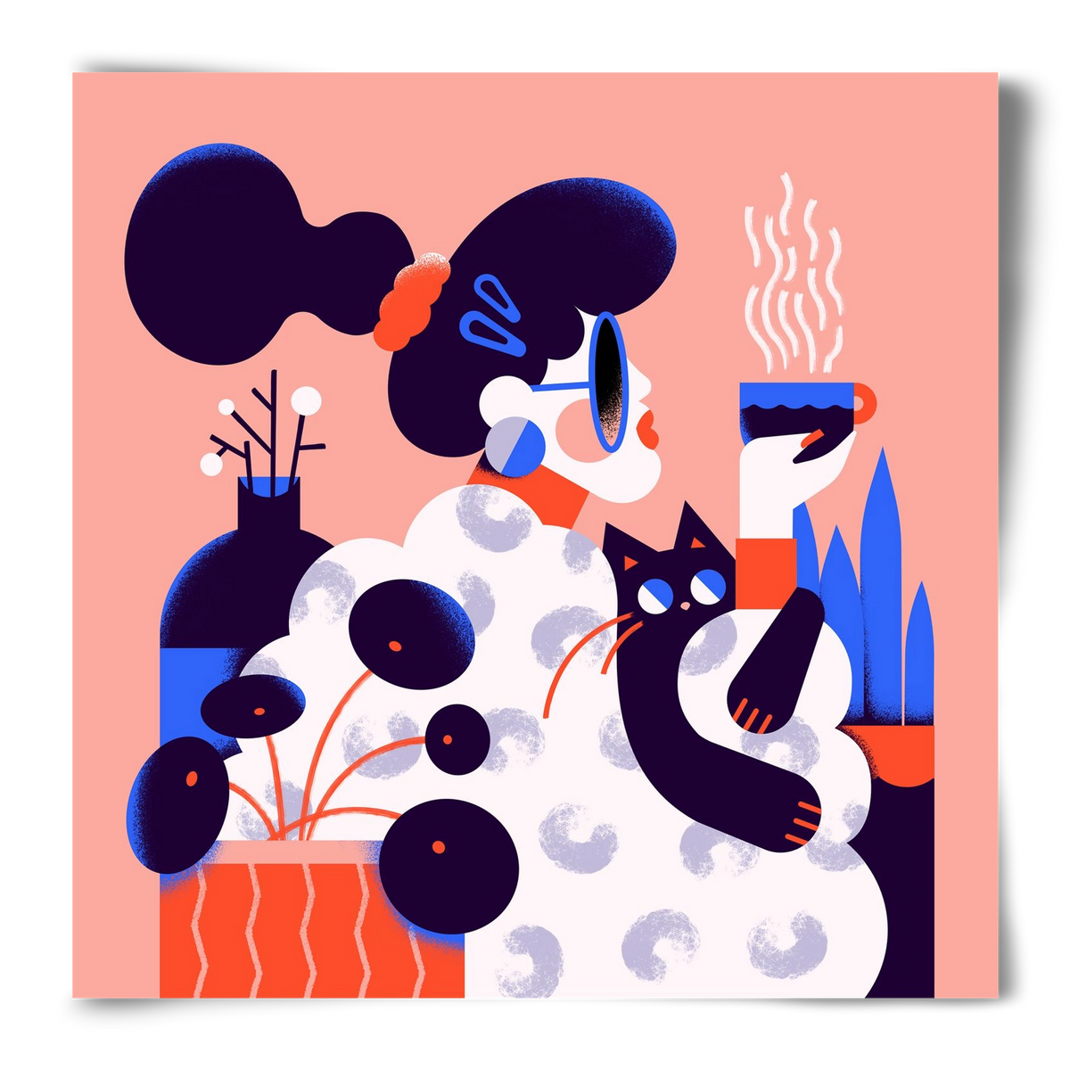 Morning coffee, 50x50 cm, Keret nélkül