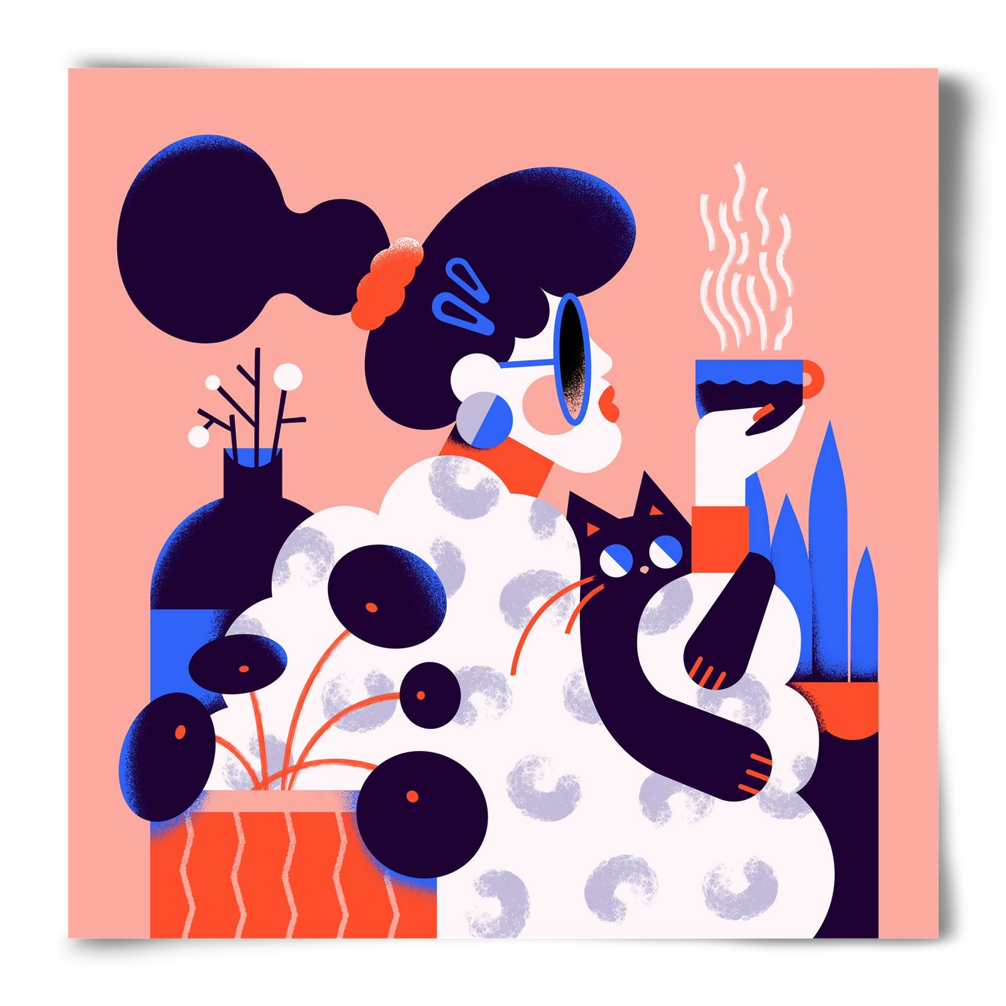 Morning coffee, 50x50 cm, Keret nélkül