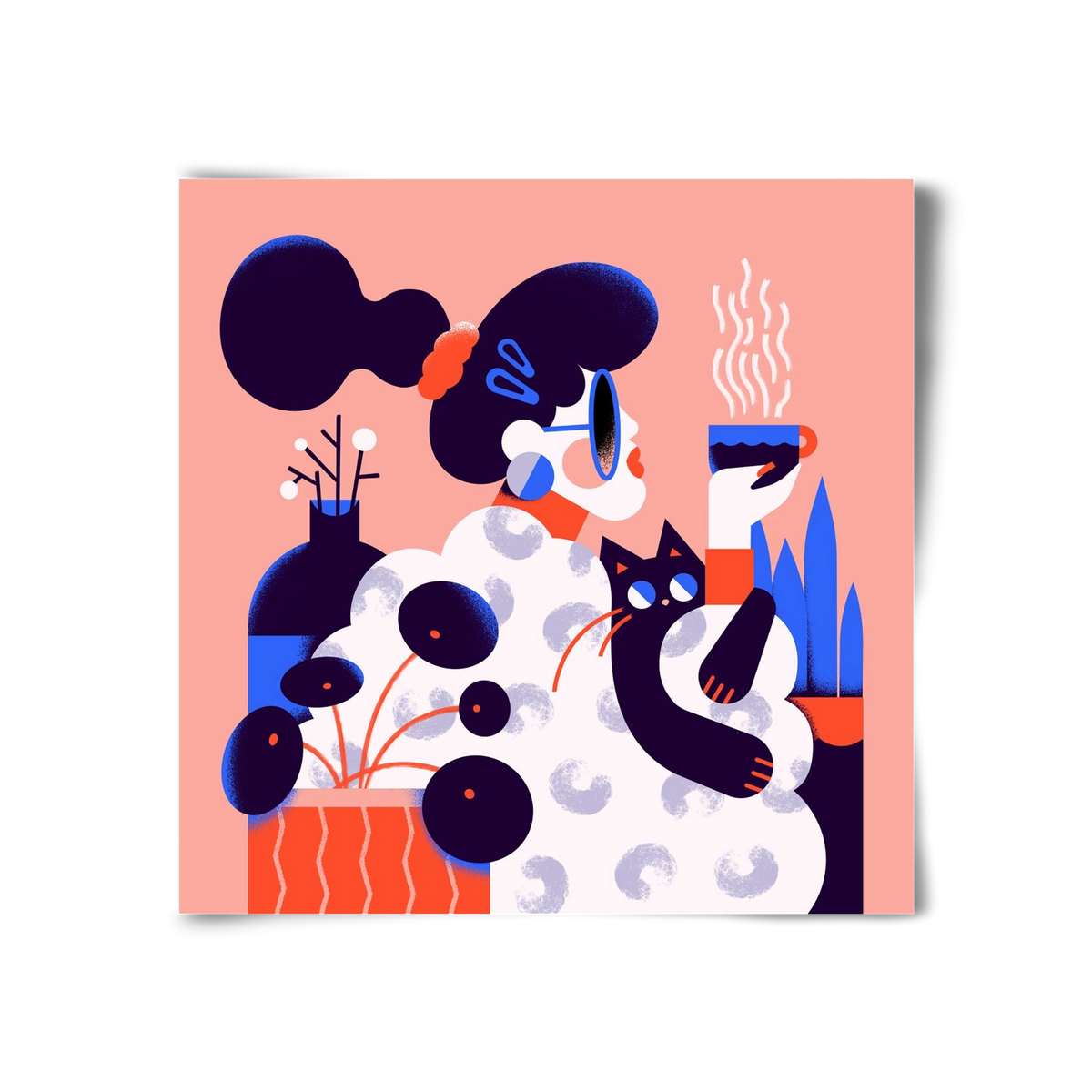 Morning coffee, 30x30 cm, Keret nélkül