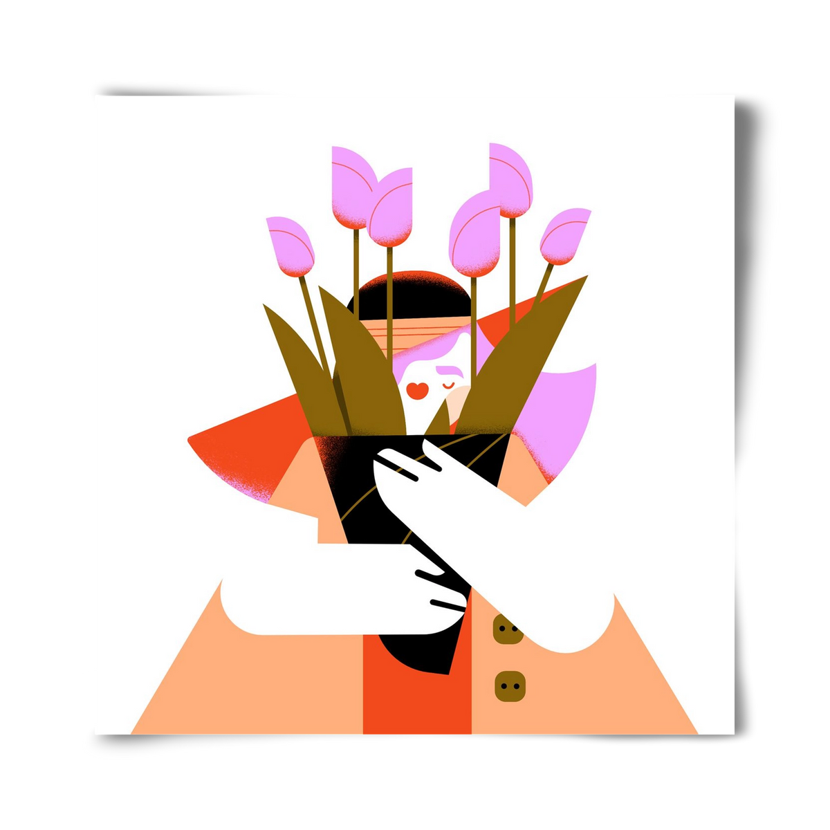 Tulip girl, 40x40 cm, Keret nélkül