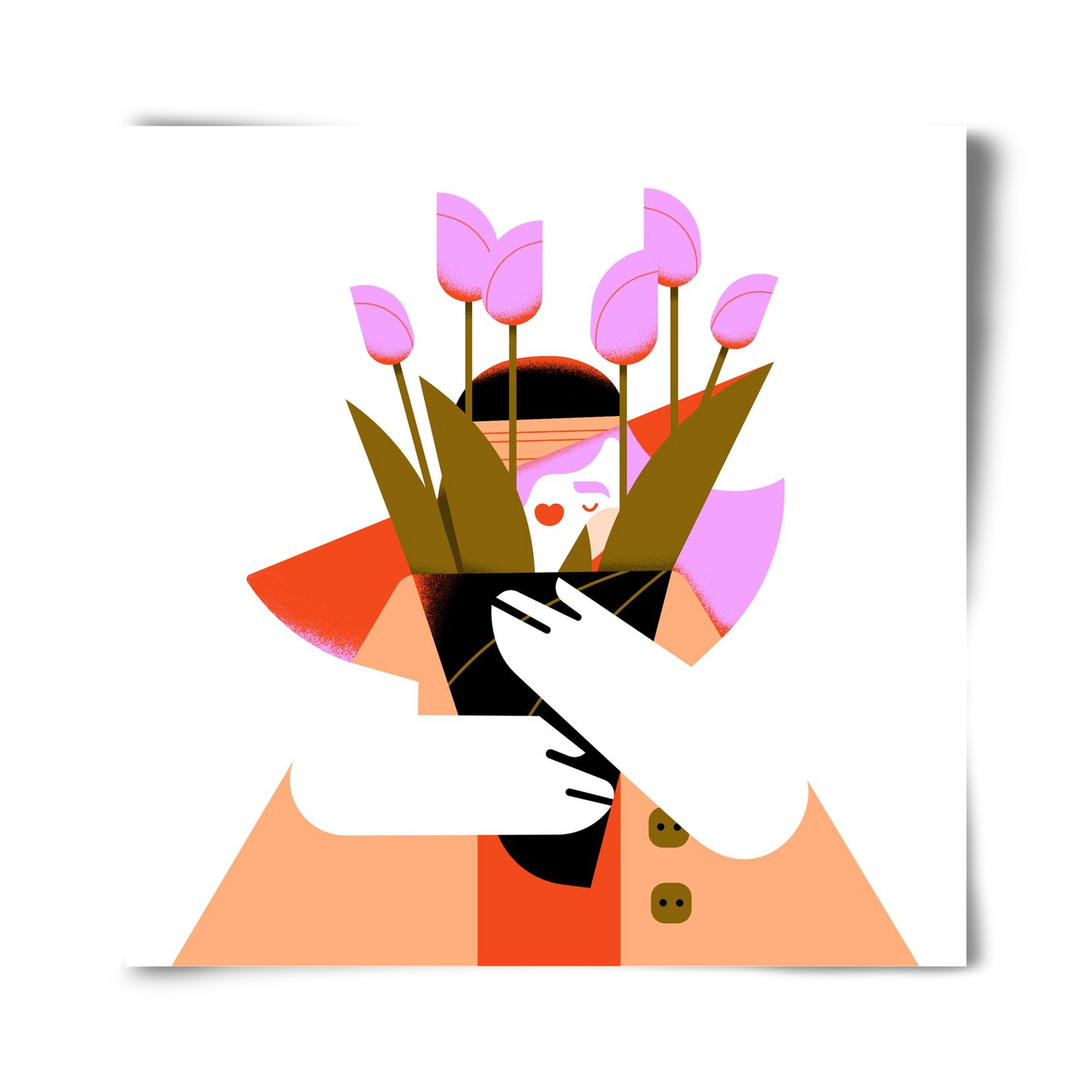 Tulip girl, 40x40 cm, Keret nélkül