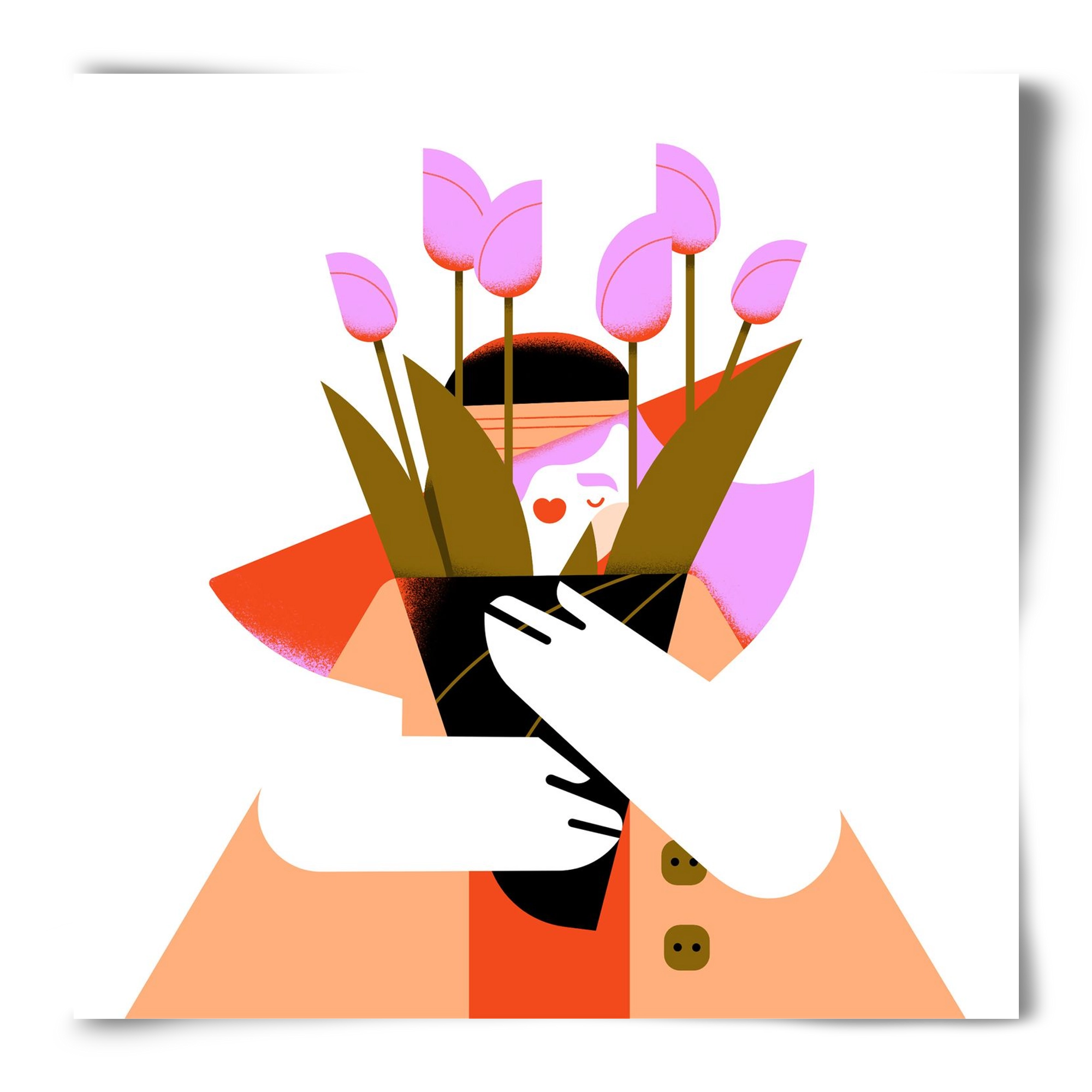 Tulip girl, 50x50 cm, Keret nélkül