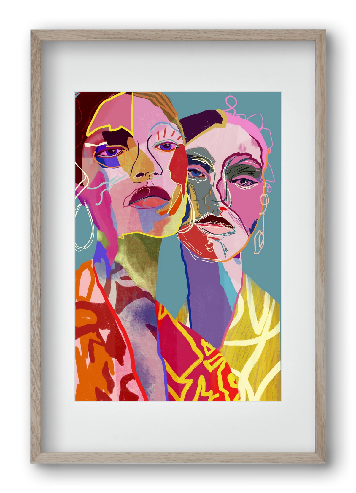 Curious , 40x60 cm (30x45 cm), Tölgy keret, paszpartuval