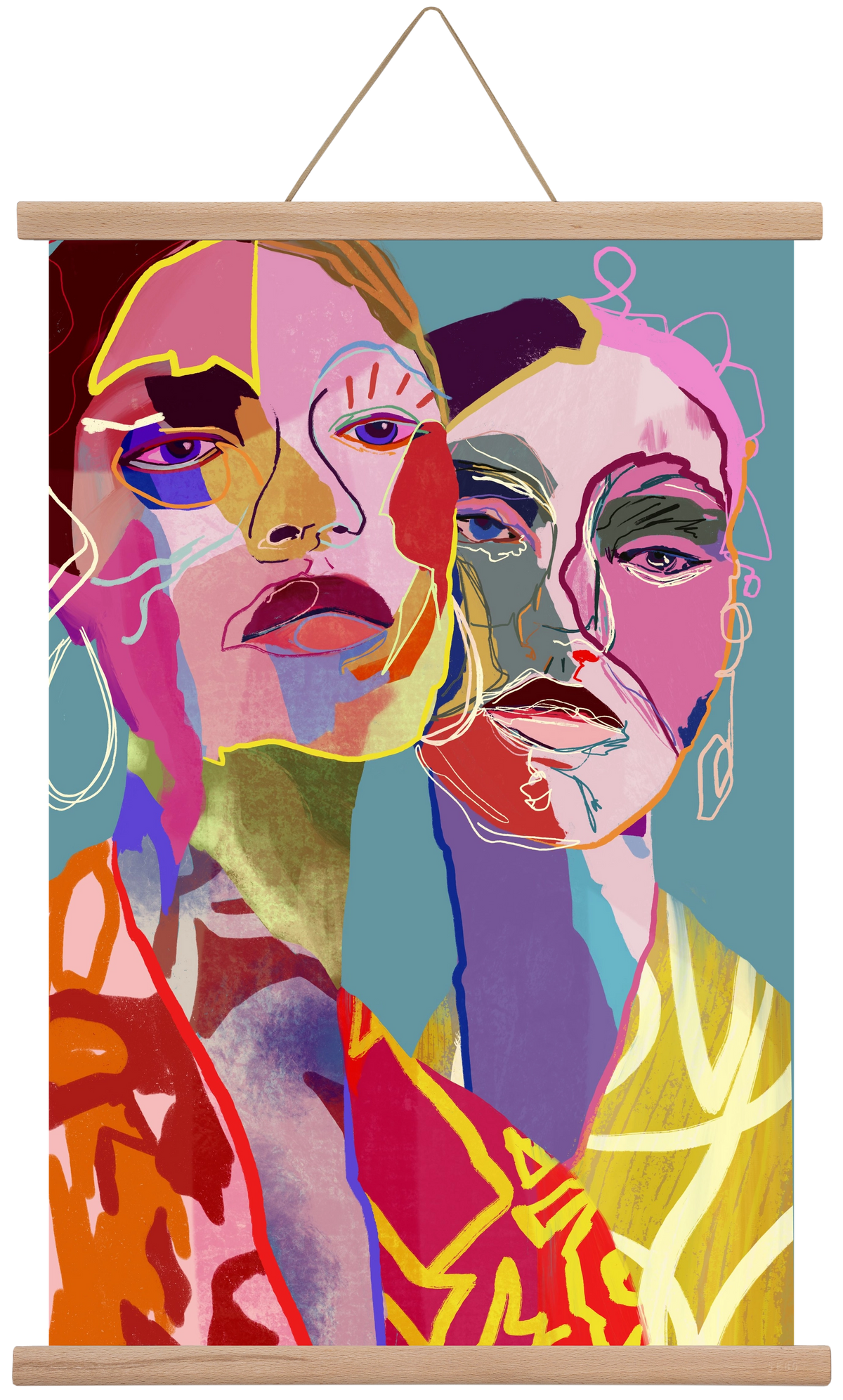 Curious , 40x60 cm (40x60 cm), Tölgy akasztó