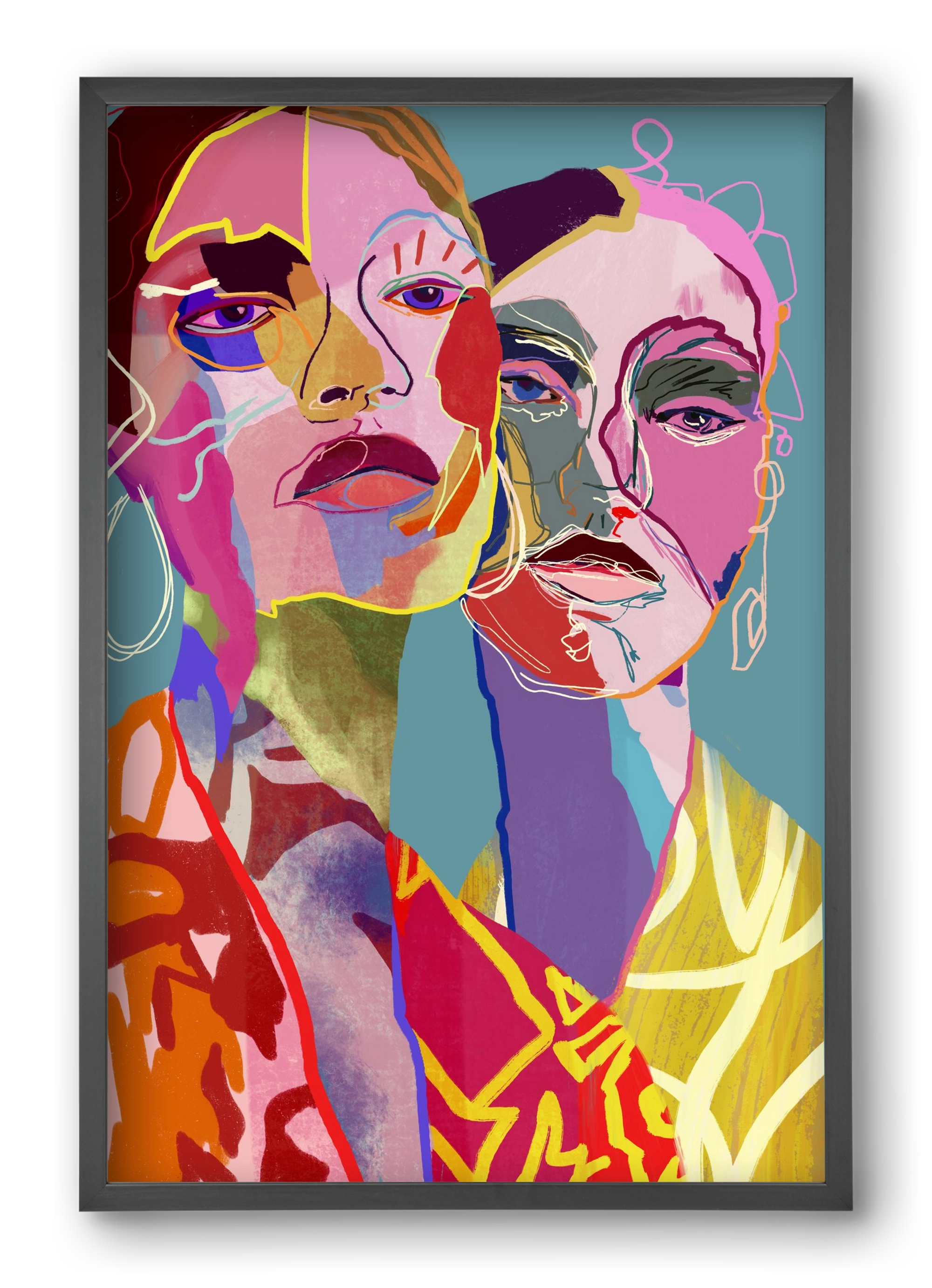 Curious , 40x60 cm (40x60 cm), Fekete keret