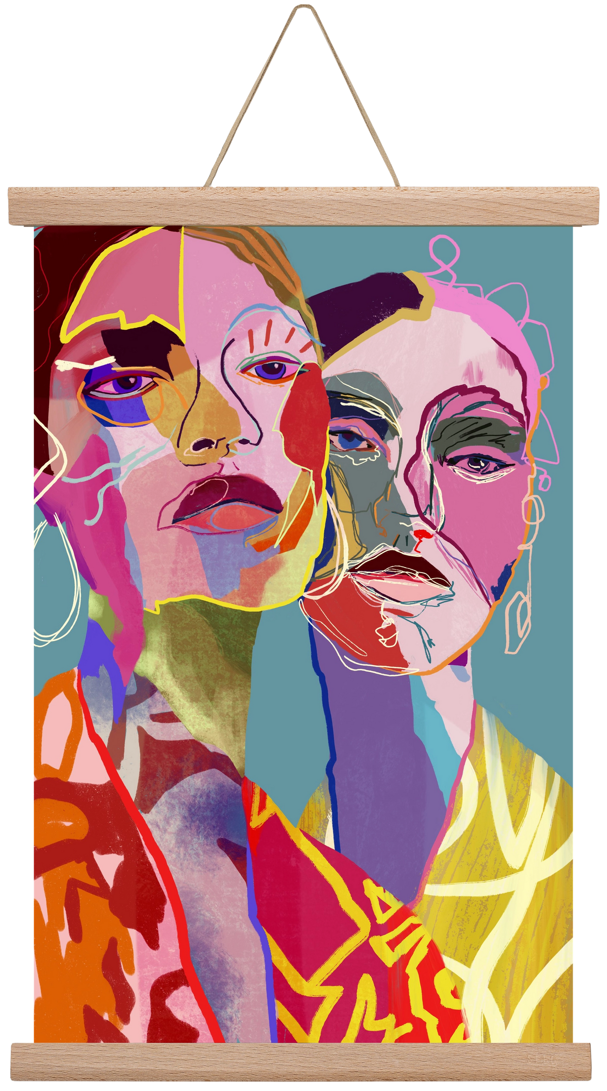 Curious , 30x45 cm (30x45 cm), Tölgy akasztó