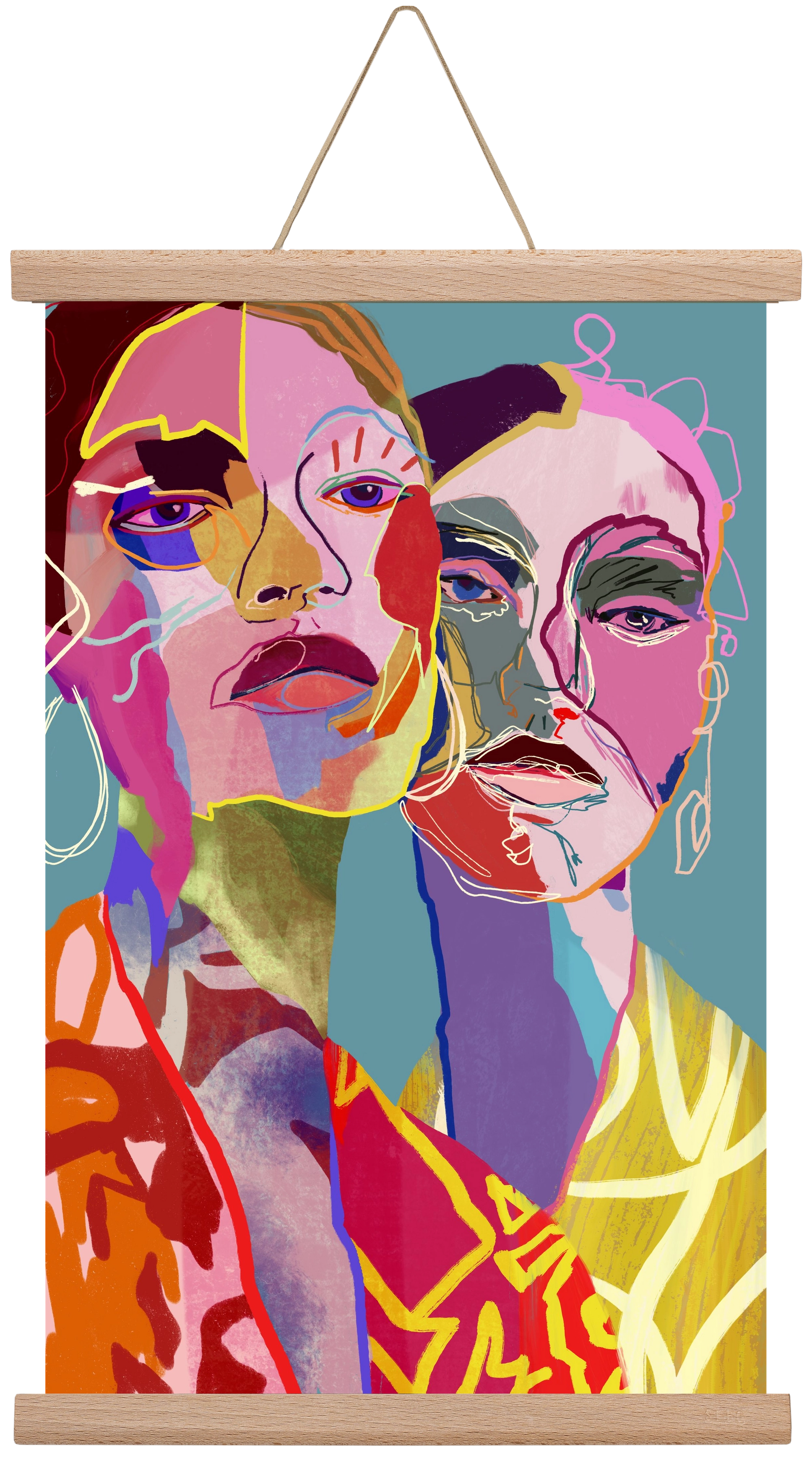 Curious , 30x45 cm (30x45 cm), Tölgy akasztó