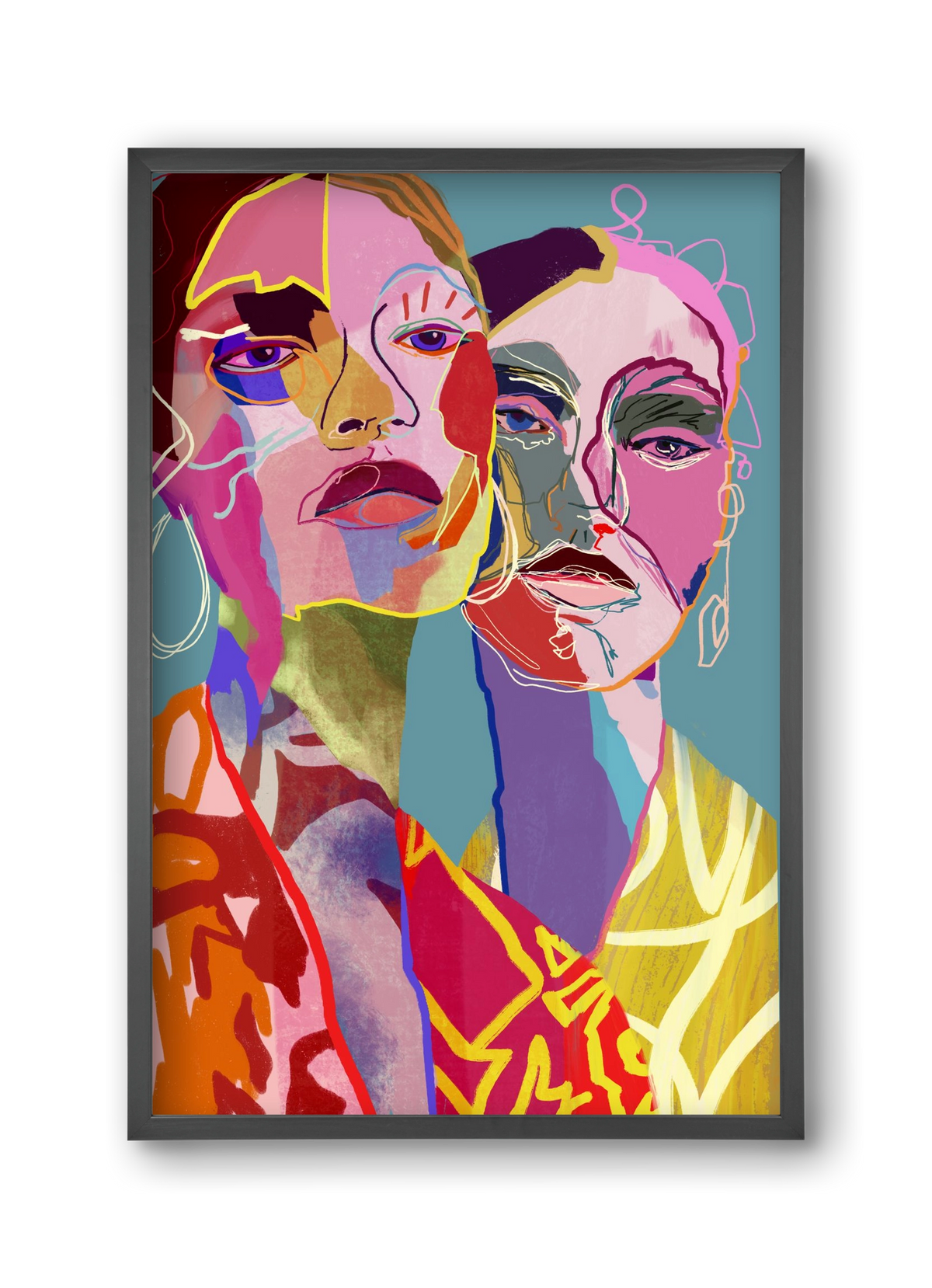 Curious , 30x45 cm (30x45 cm), Fekete keret