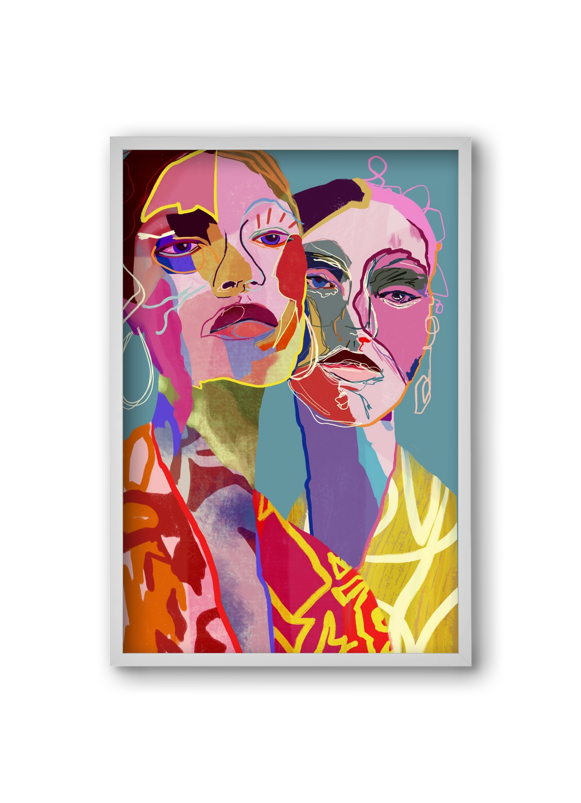 Curious , 20x30 cm (20x30 cm), Fehér keret