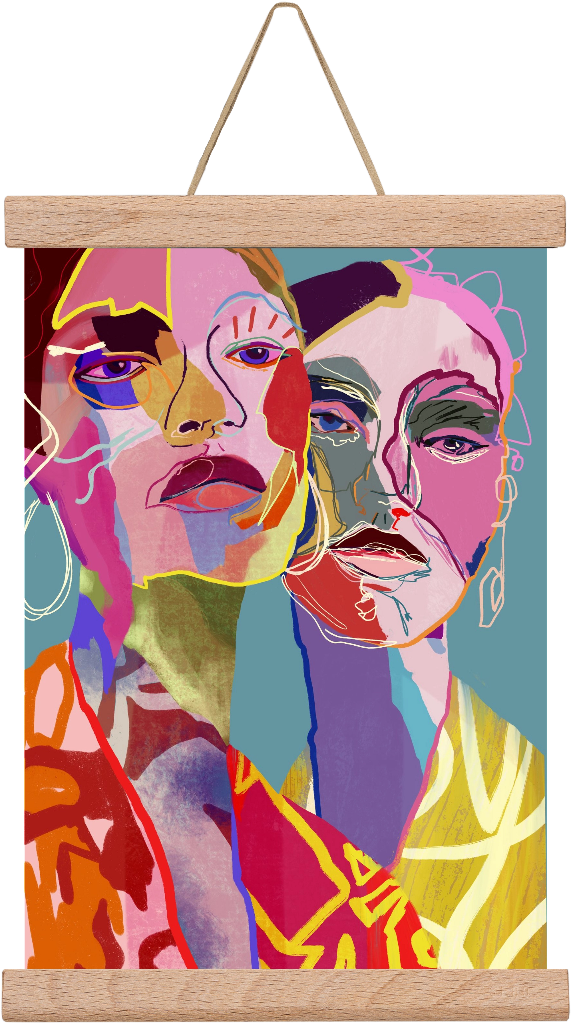 Curious , 20x30 cm (20x30 cm), Tölgy akasztó