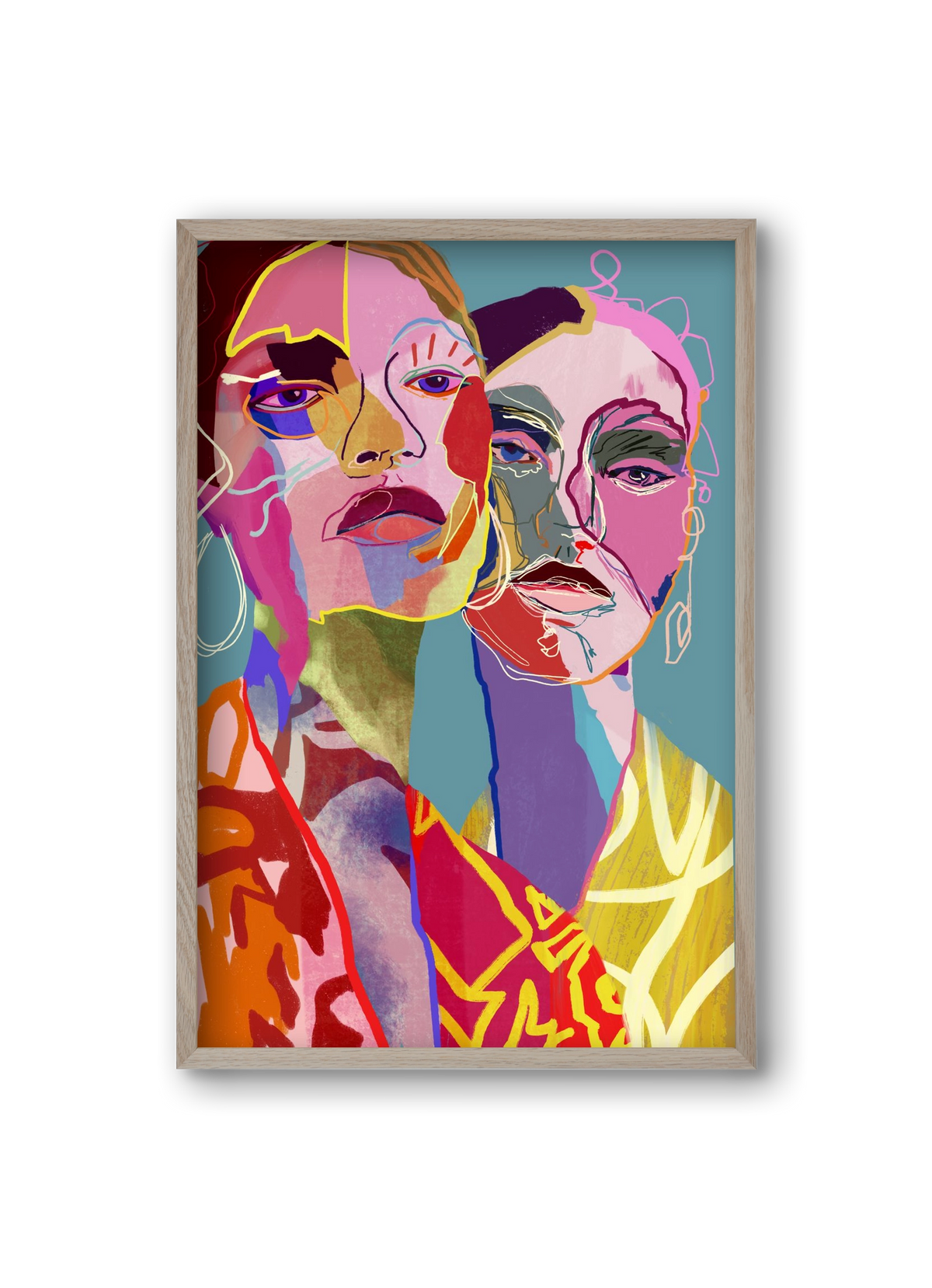 Curious , 20x30 cm (20x30 cm), Tölgy keret