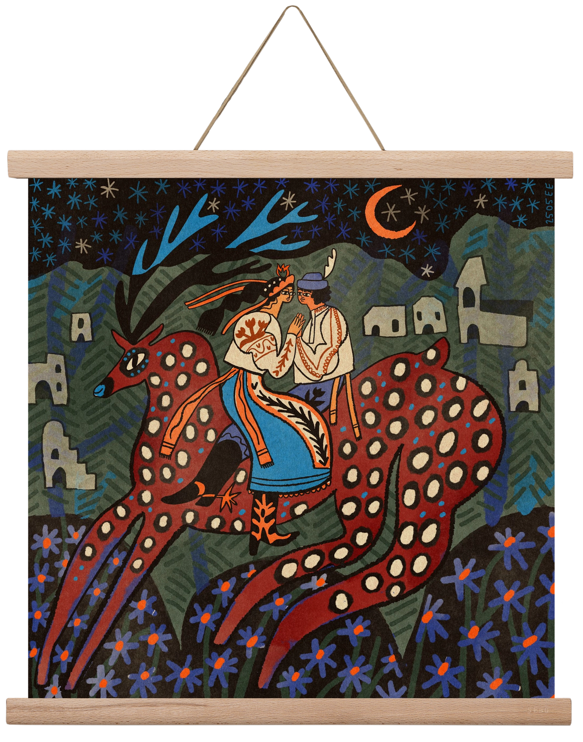 Folk deer, 40x40 cm (40x40 cm), Tölgy akasztó