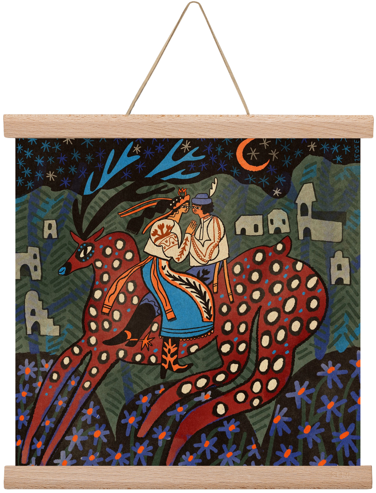 Folk deer, 30x30 cm (30x30 cm), Tölgy akasztó